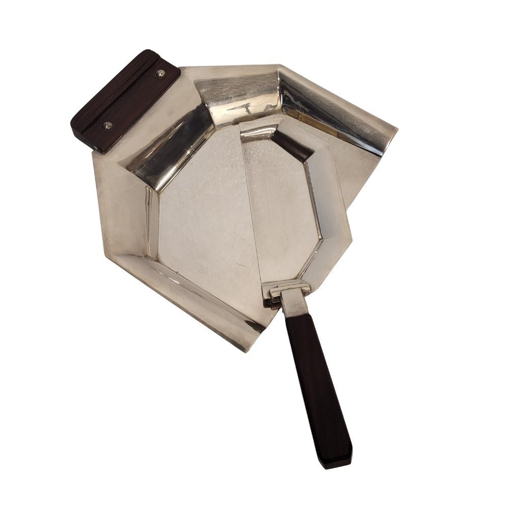 Art Deco Collect migas, Crumb sweeper  Christofle Francia alfenide (Schwarz) im Angebot