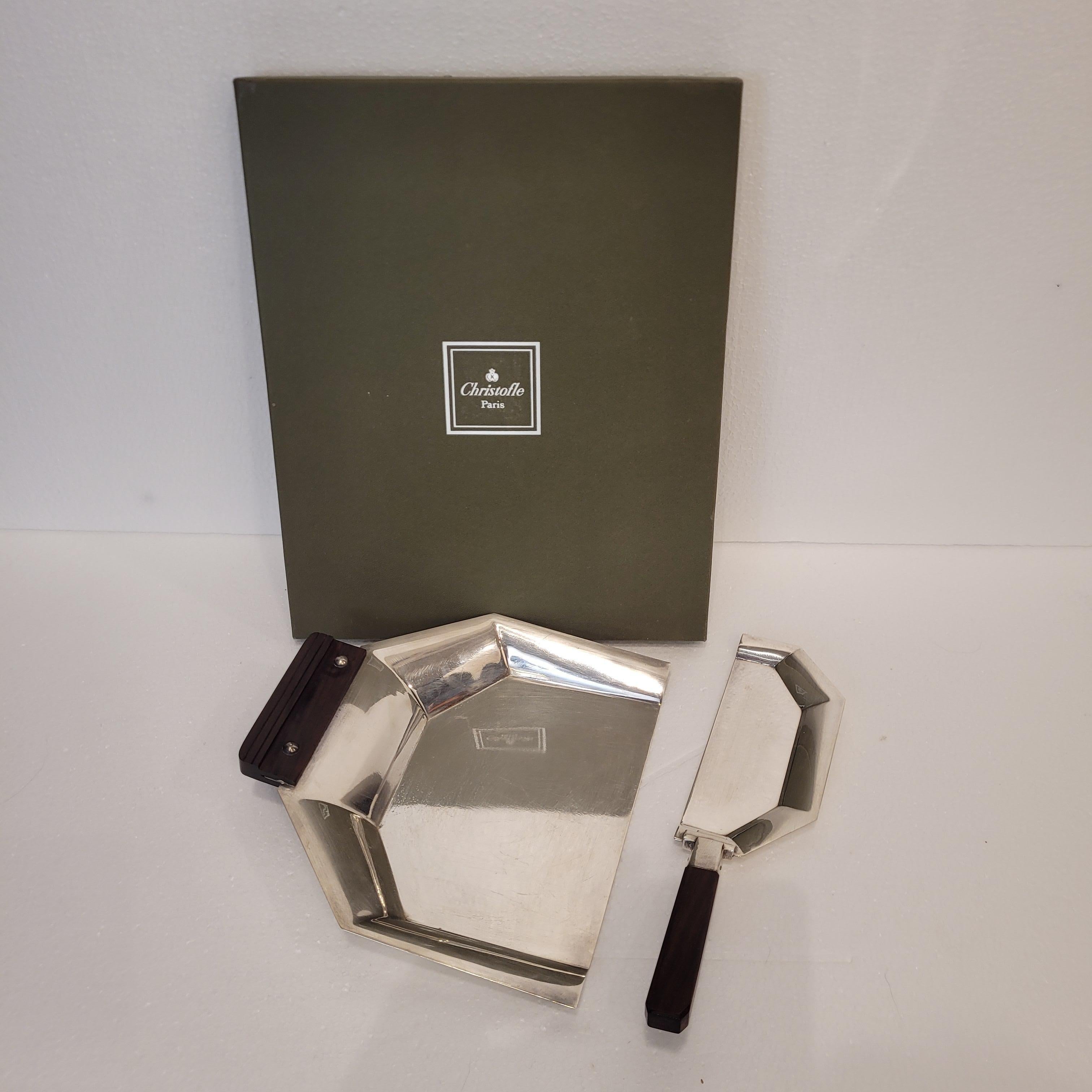 Art Deco Collect migas, Crumb sweeper  Christofle Francia alfenide im Zustand „Gut“ im Angebot in VALLADOLID, ES
