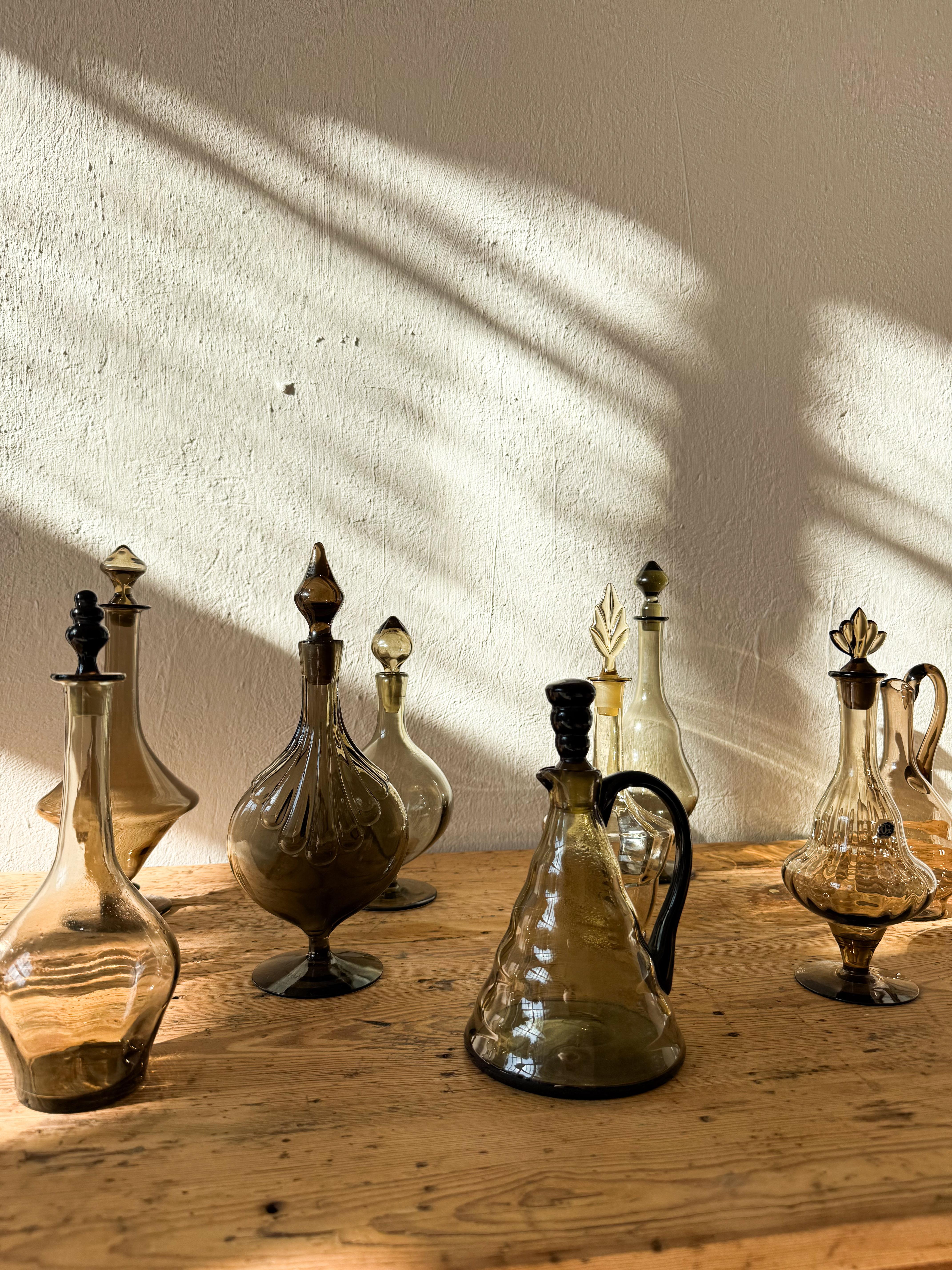Colección Art Decó de 10 Decantadores Escultura Suecia Años 20 en venta 3