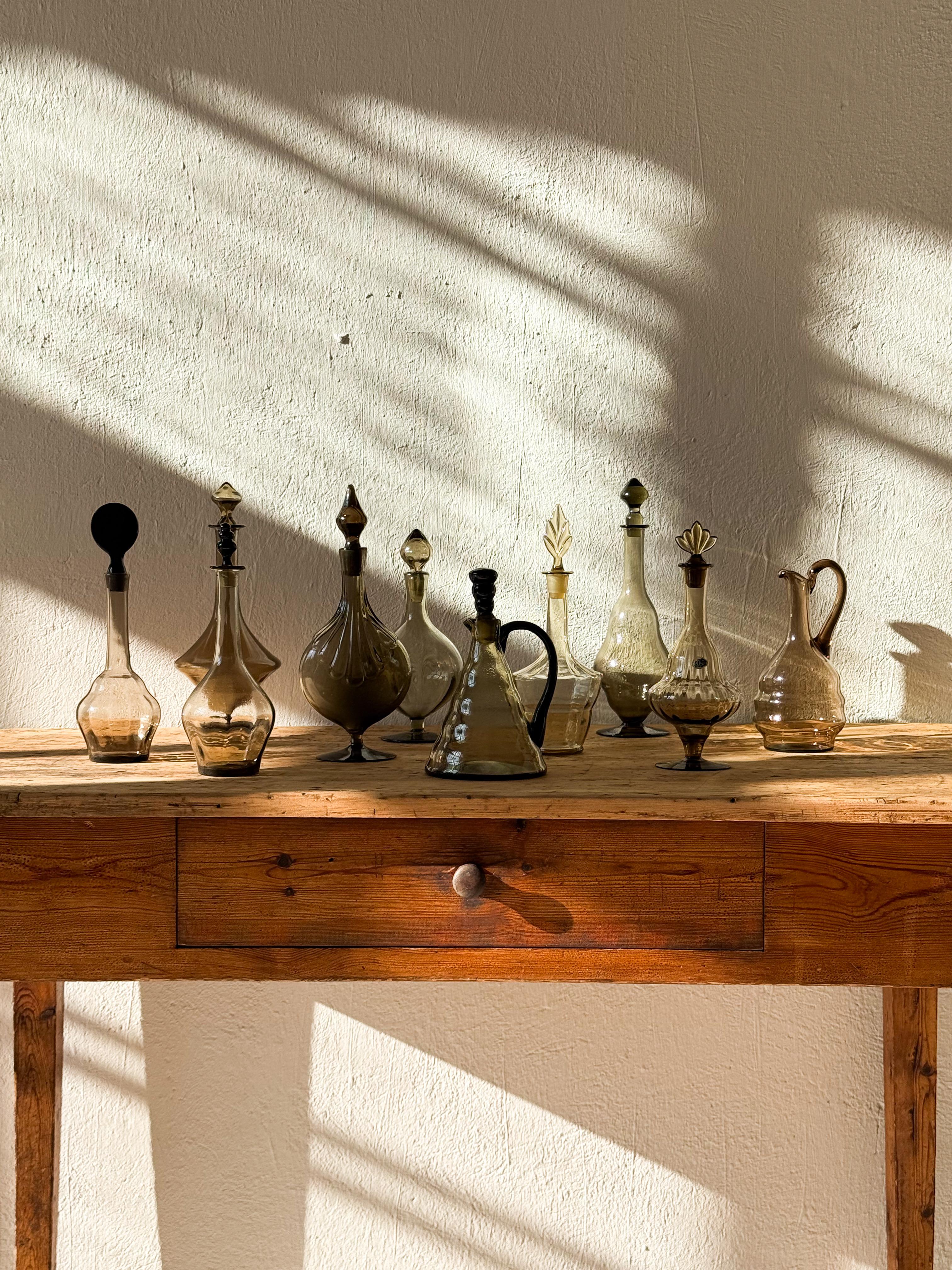Colección Art Decó de 10 Decantadores Escultura Suecia Años 20 en venta 4