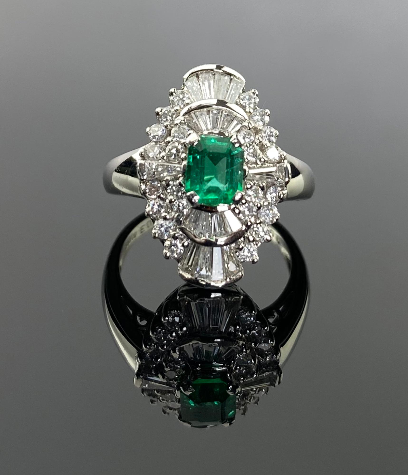 This Art Deco Platinum Emerald Ring is not just a piece of jewelry; it's a work of art that embodies the love, commitment, and beauty of your relationship. Whether it's an engagement ring, an anniversary gift, or a token of your enduring love, this