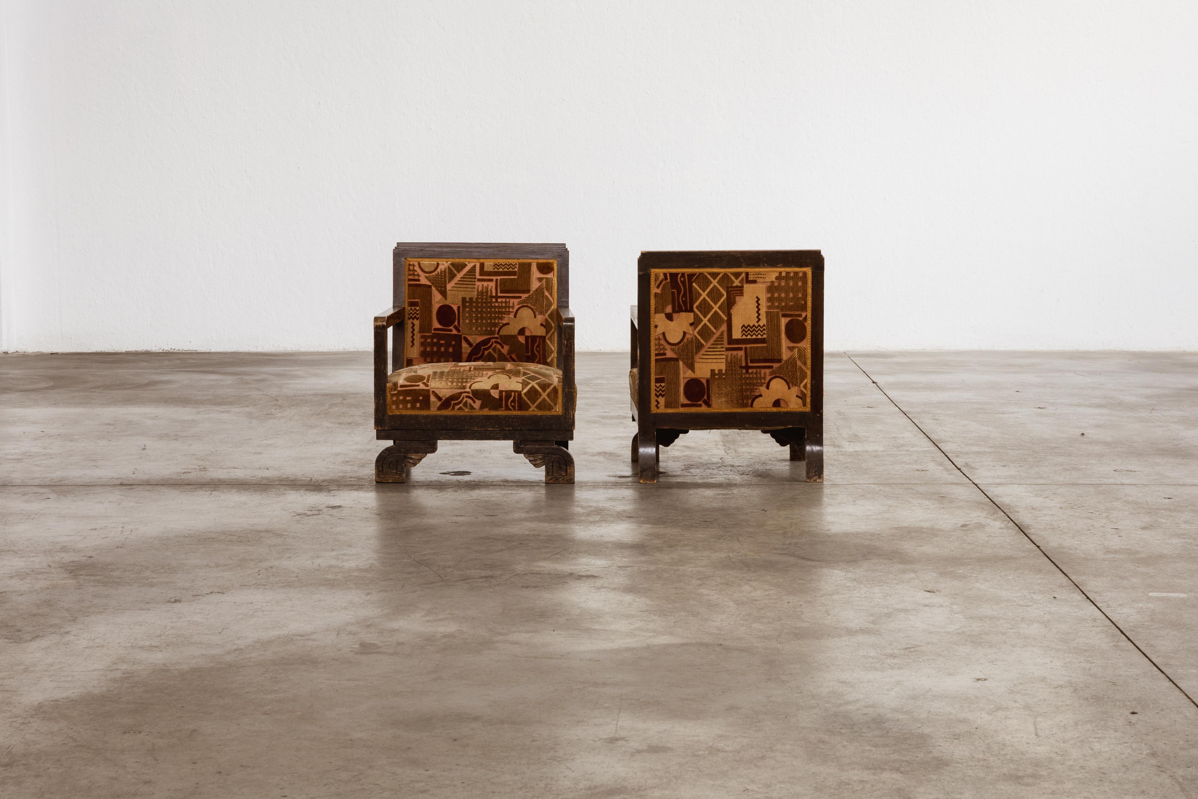 Sillones Art Decó Colonial, años 30, lote de 2 en venta 6