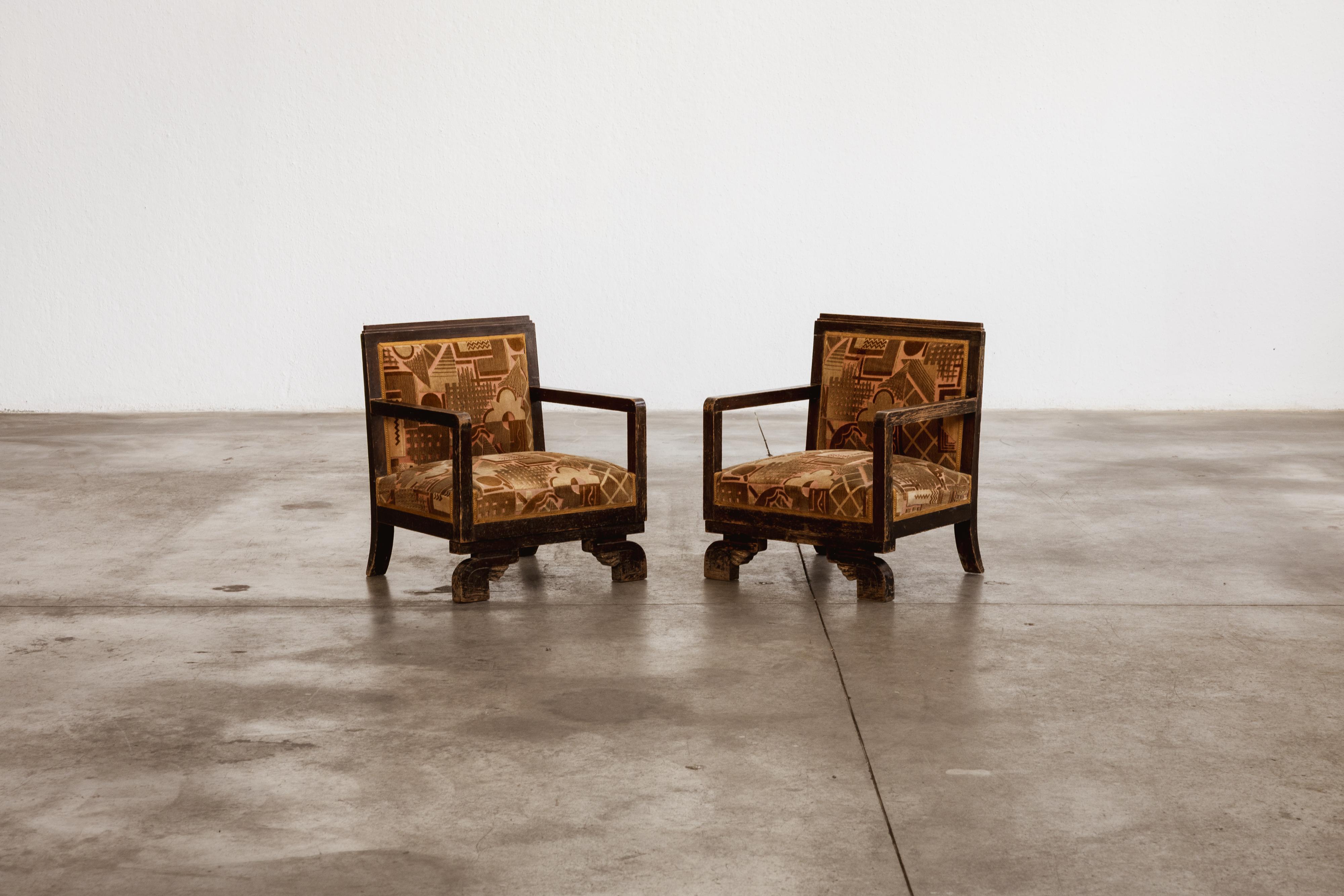 Sillones Art Decó Colonial, años 30, lote de 2 en venta 2