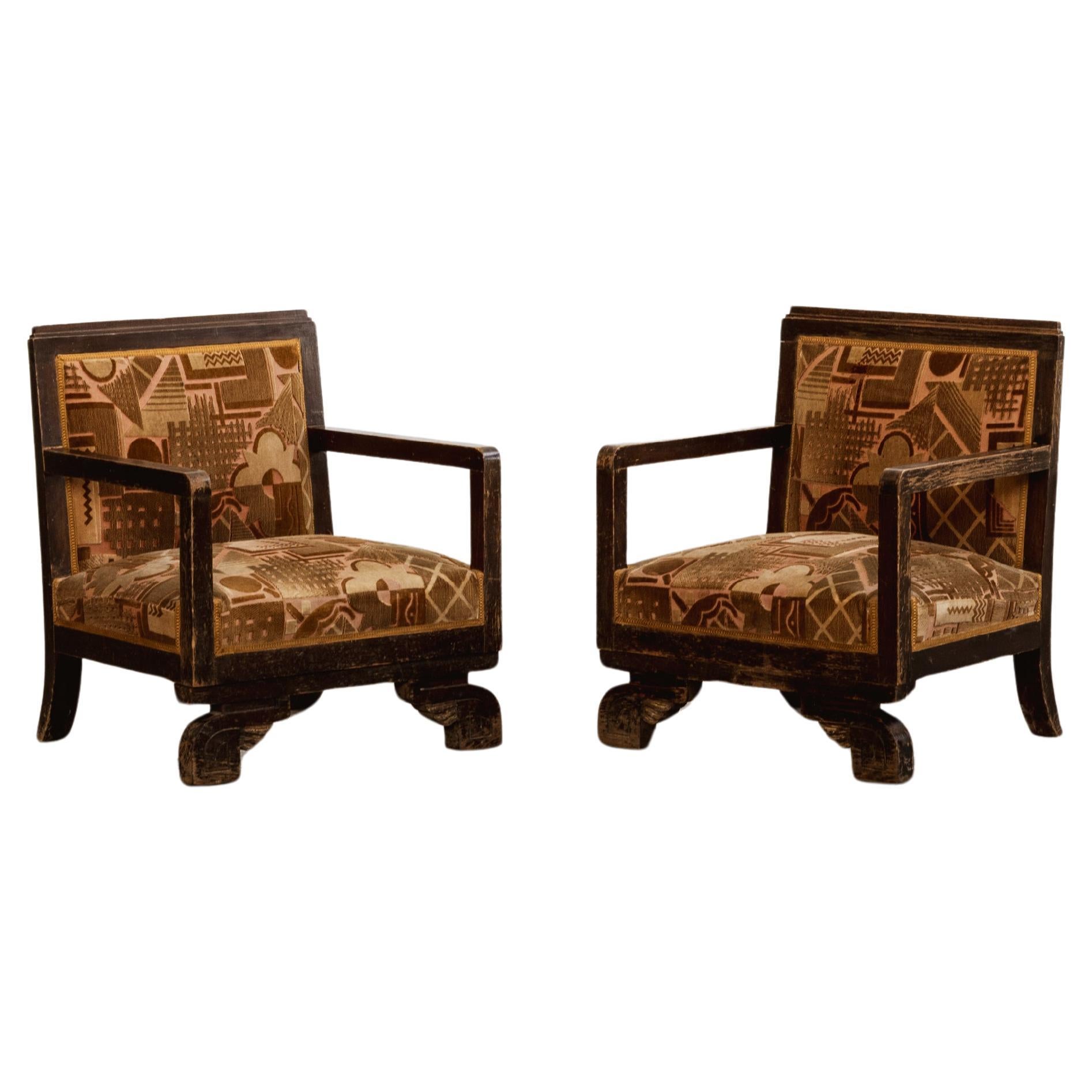 Poltrone Art Deco Coloni, anni '30, set di 2