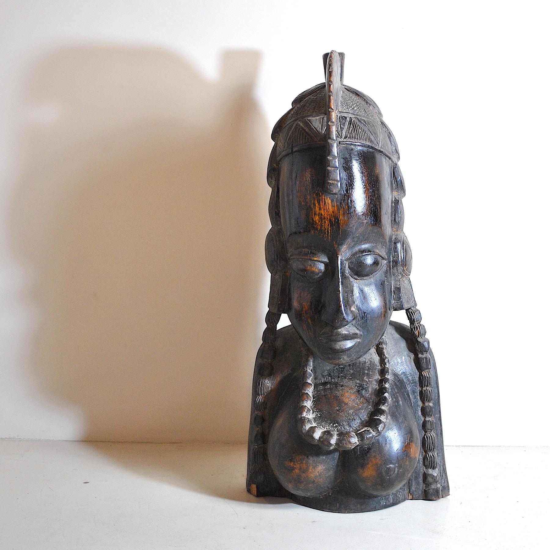 Mid-20th Century Art Deco Colonial Sculpture For Sale