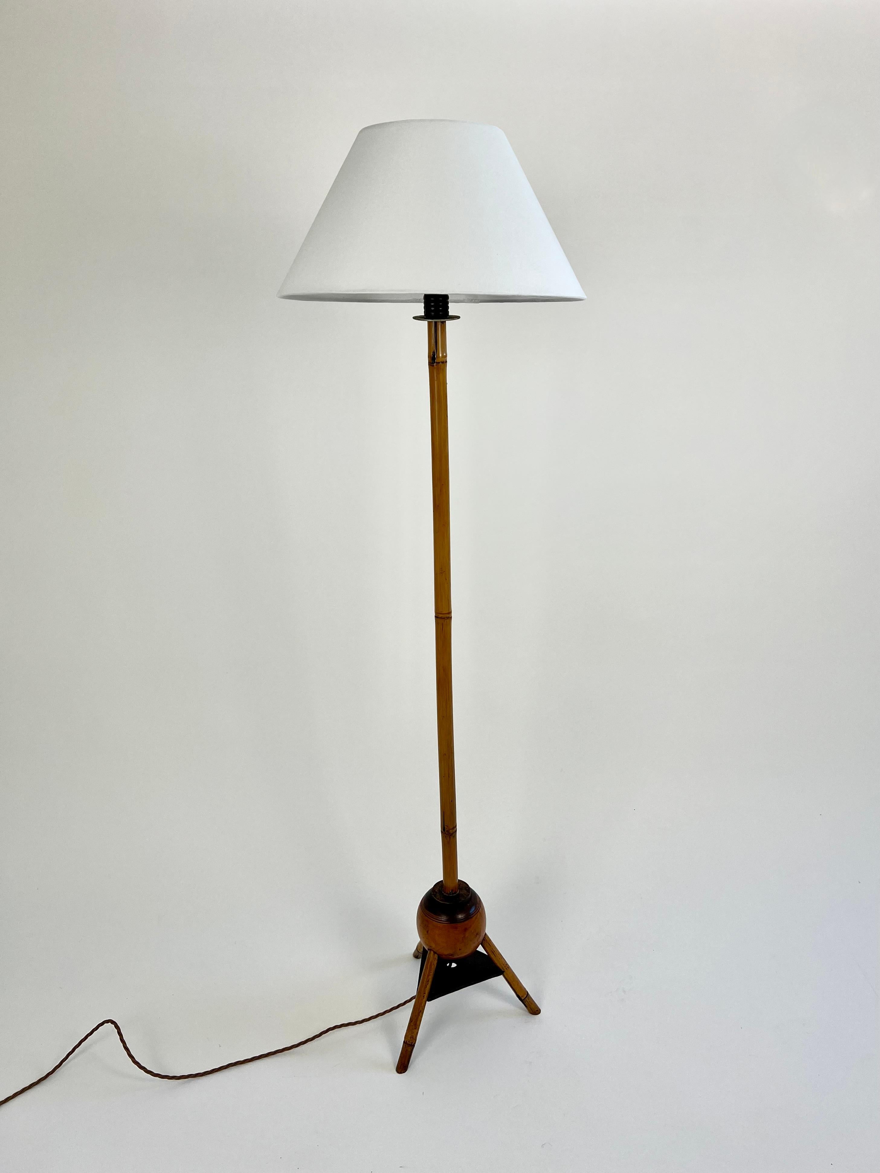 Lámparas de pie de bambú de estilo colonial art déco, Inglaterra principios del siglo XX en Bueno estado para la venta en Bristol, GB