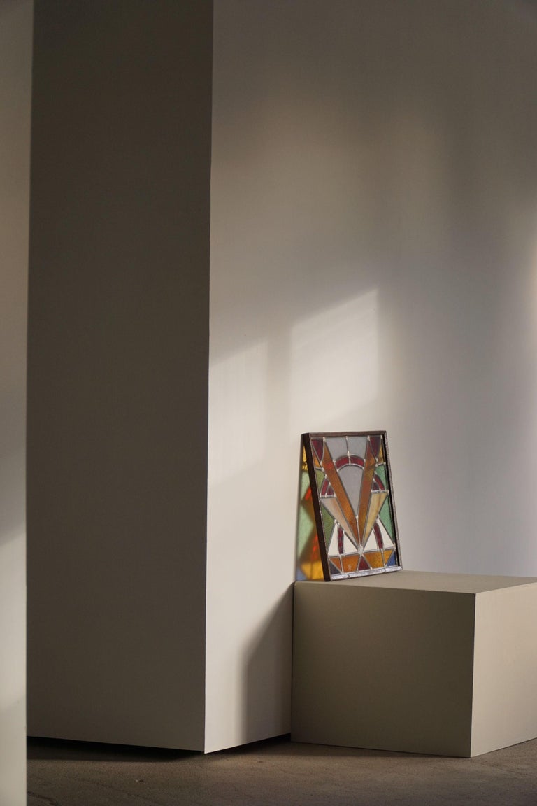 Art Deco, Colored Glass, Decorative Wall Art, Scandinavian Artist