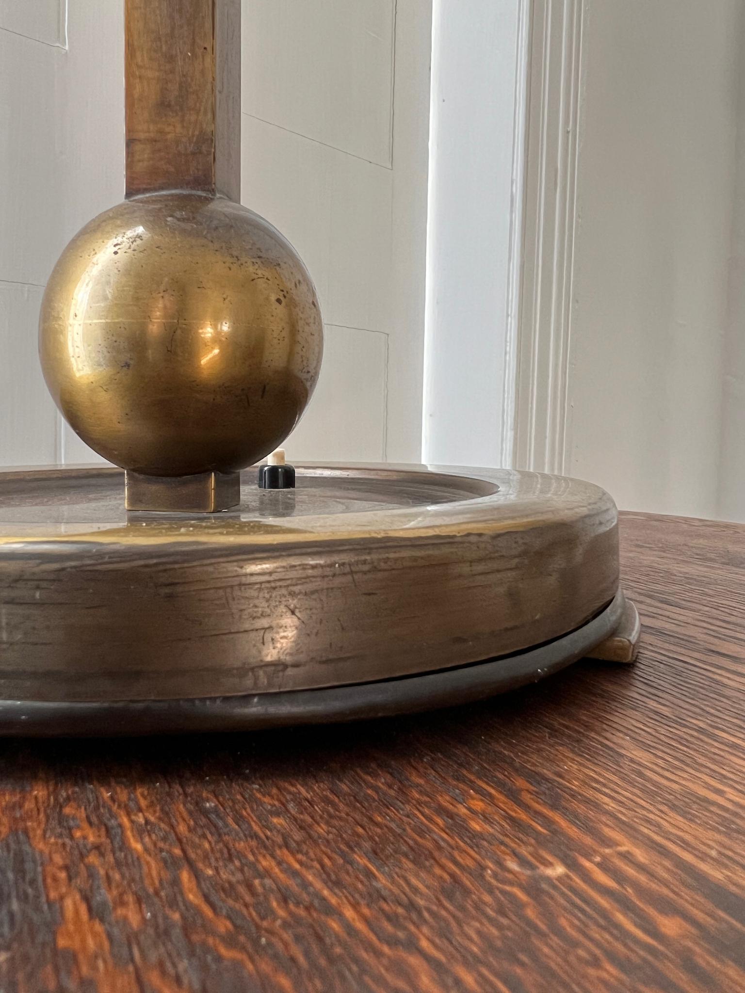 20th Century Art Deco Column Table Lamp For Sale
