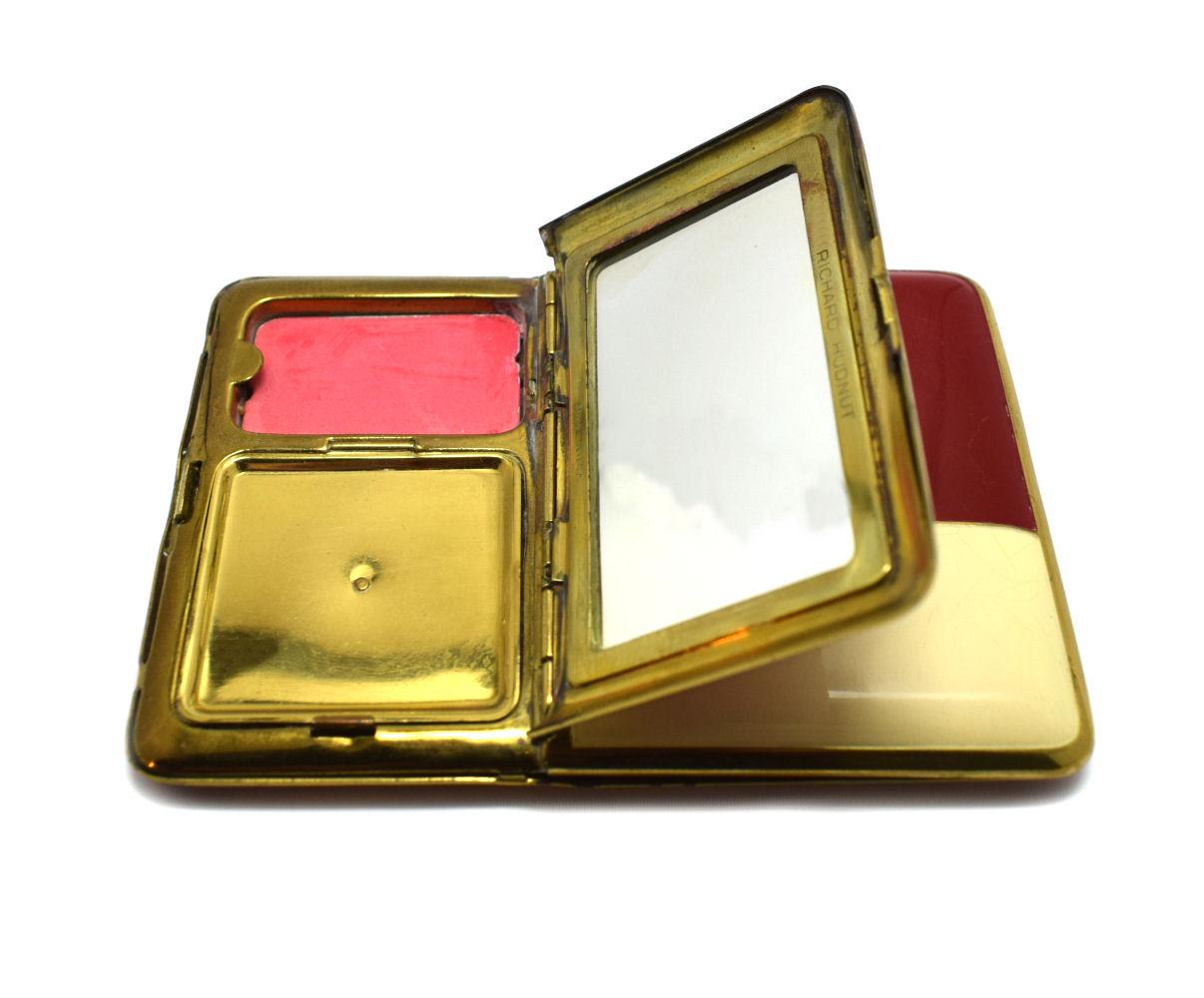 Art Deco Combination Compact by Richard Hudnut In Good Condition In Westward ho, GB