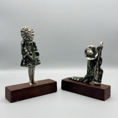 Art Deco 'Commedia dell'arte' Bookends