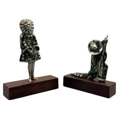 Art Deco 'Commedia dell'arte' Bookends