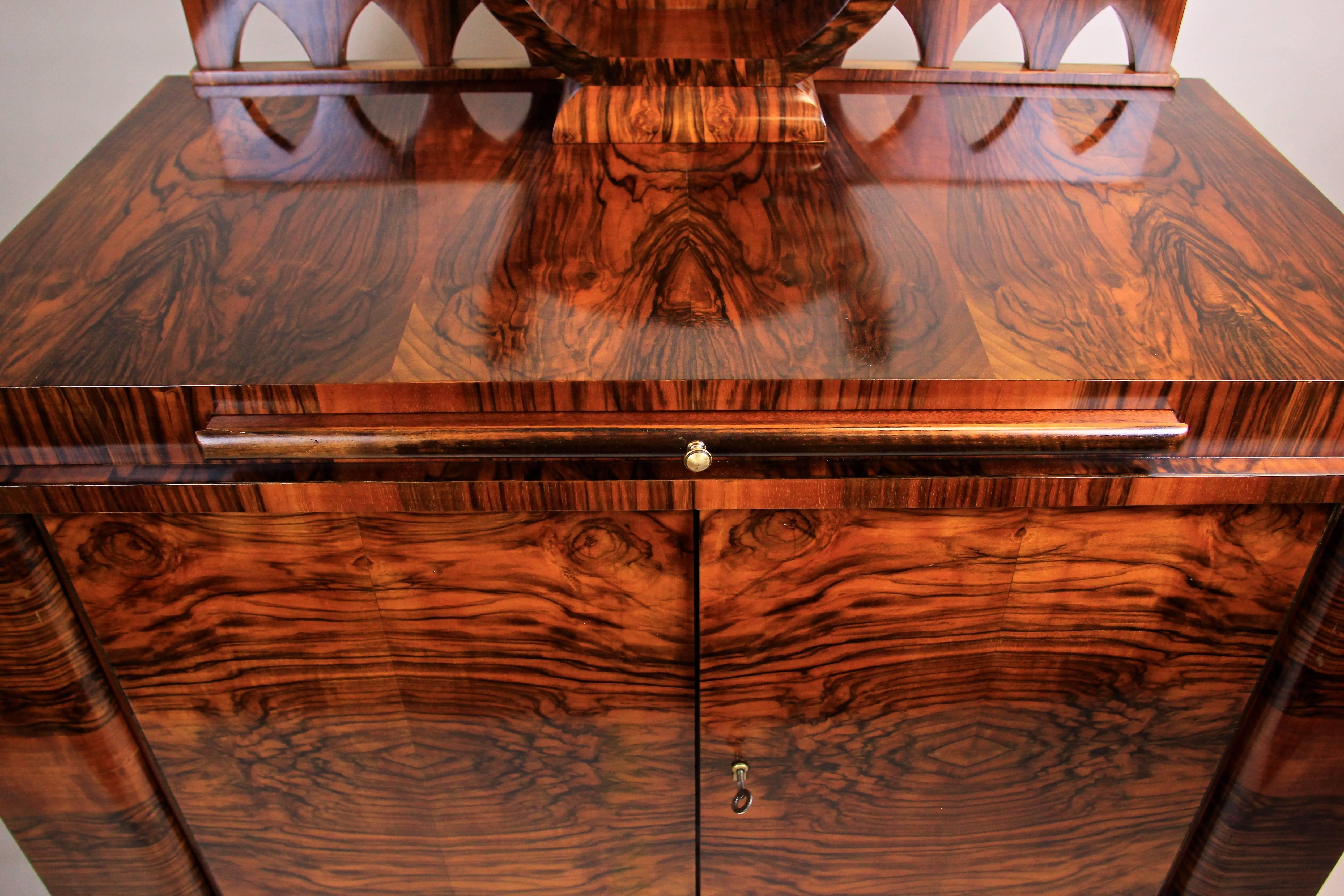 Austrian Art Deco Commode Sideboard Nut Wood, Austria, circa 1925