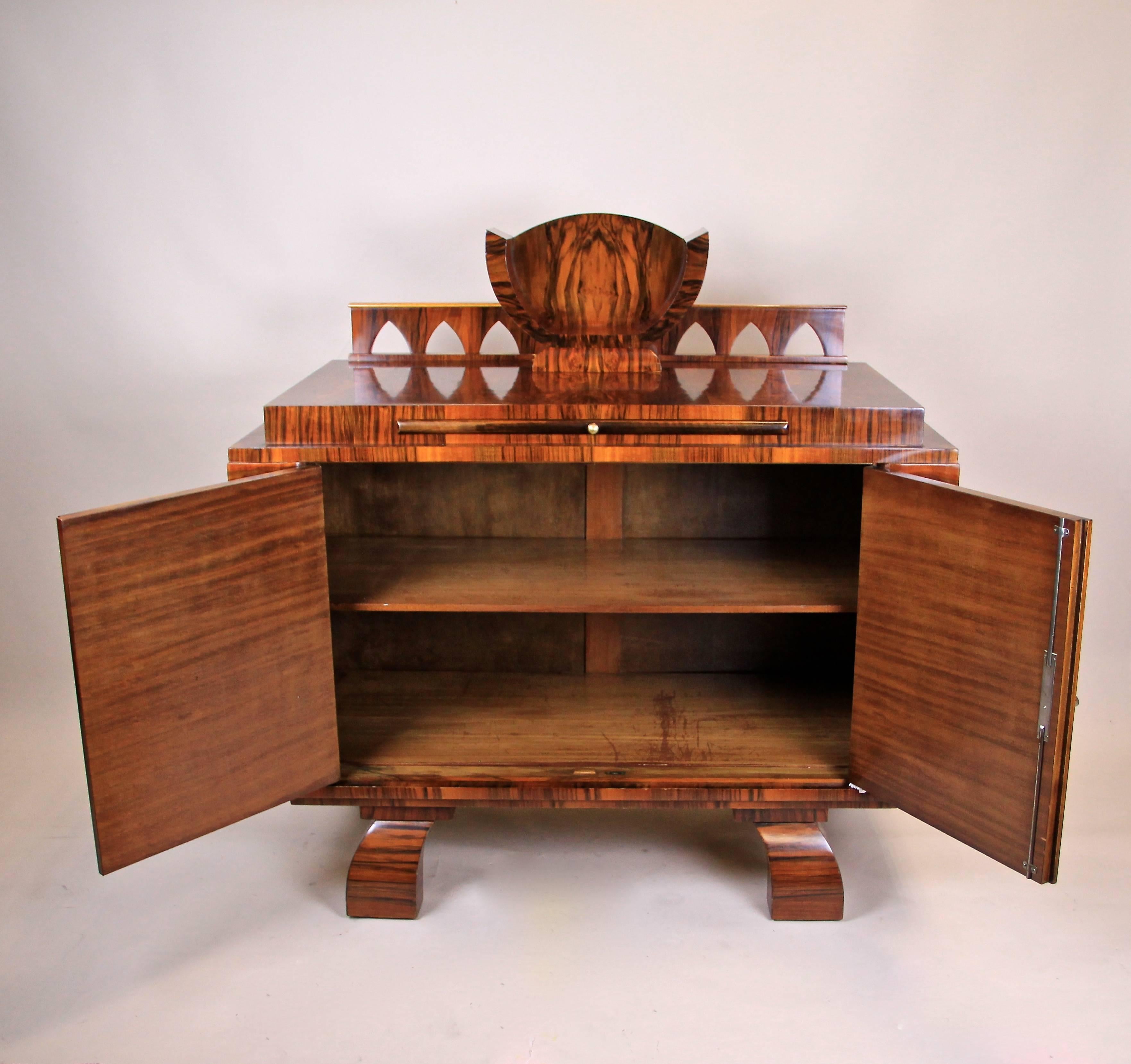 20th Century Art Deco Commode Sideboard Nut Wood, Austria, circa 1925