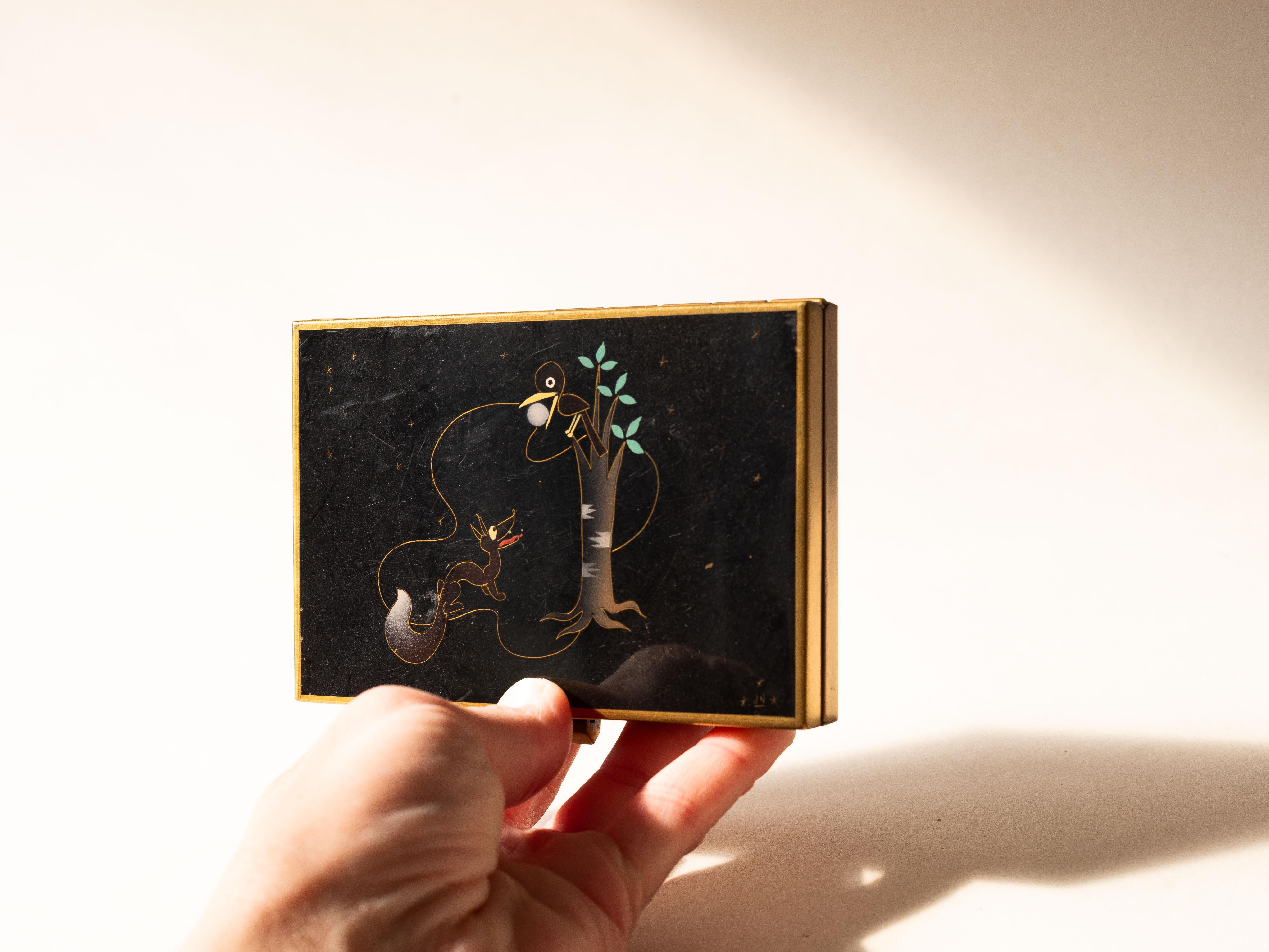 Francese Compatto Art Decor - Lacca e ottone - Decoro 