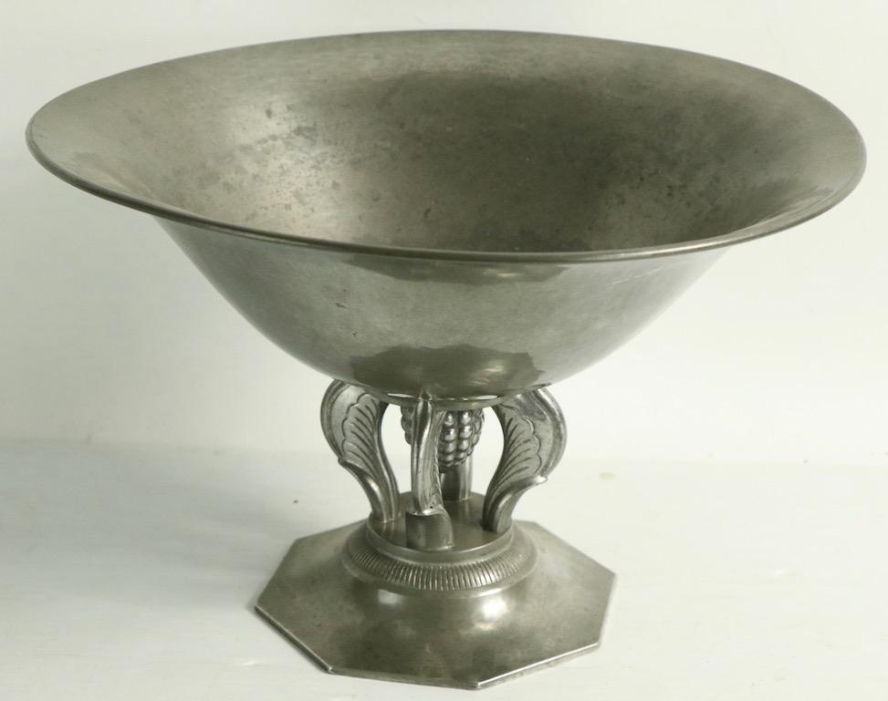 Danish Art Deco Compote Bowl by Just Andersen Made in Denmark