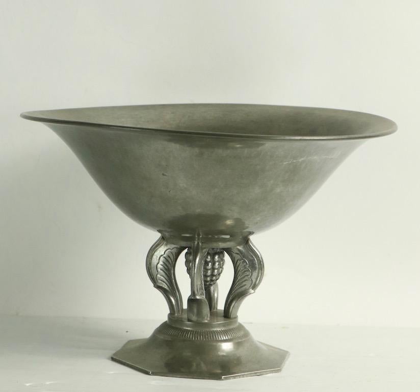 20th Century Art Deco Compote Bowl by Just Andersen Made in Denmark