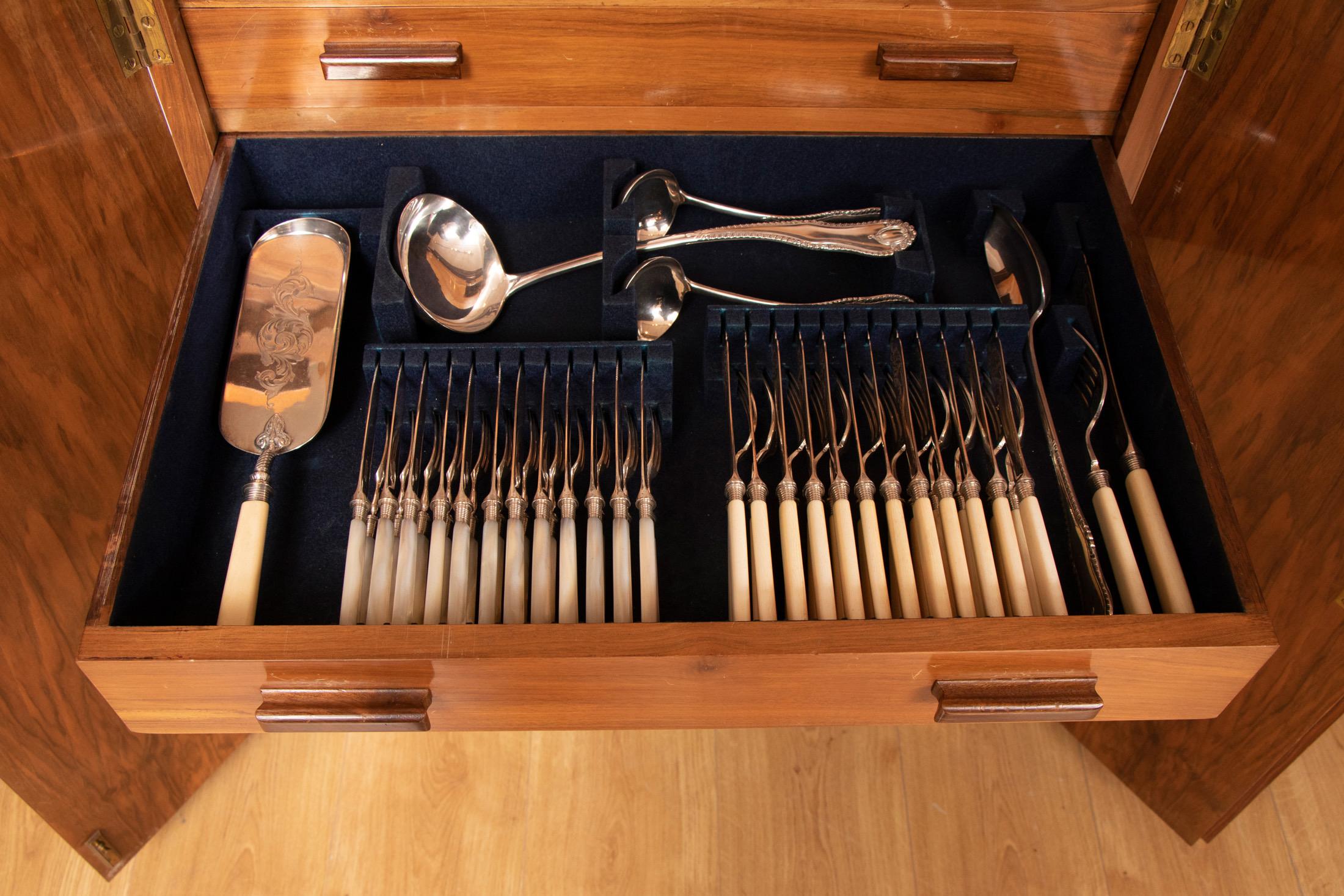 Art Deco Comprehensive Cutlery Cabinet 1