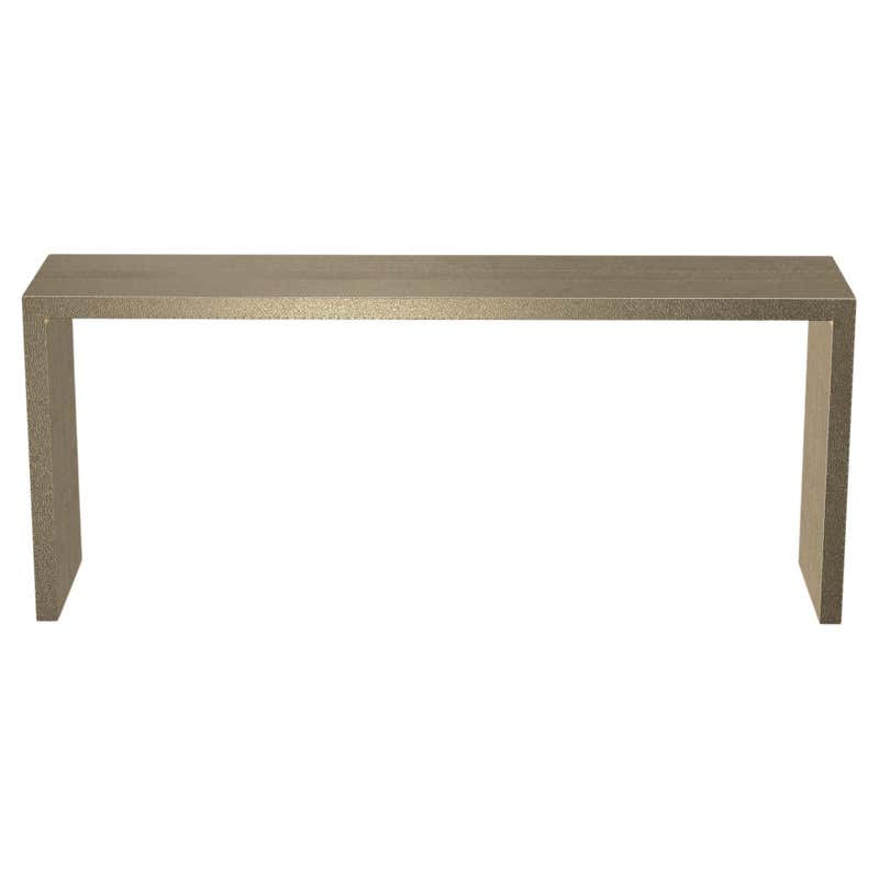 Art Deco Conference Console Tables Mid. Hammered in Brass by Alison ...