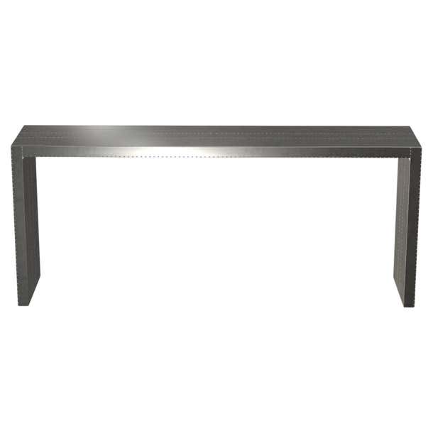 Art Deco Conference Tables Rectangular Console in Smooth White Bronze ...