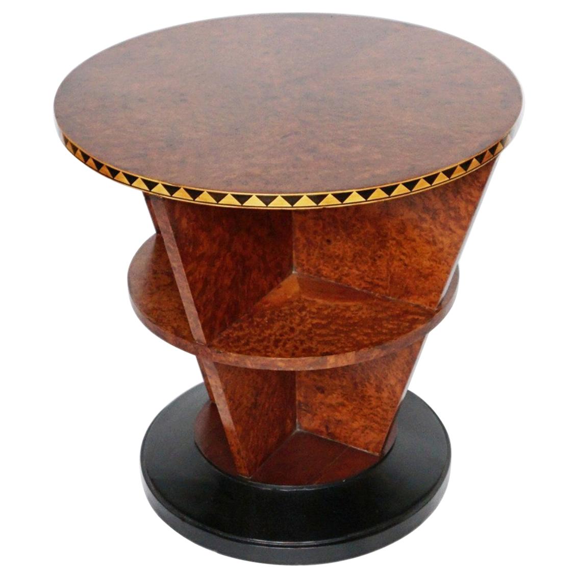 Conical Library Table, Französischer Art-déco-Tisch, um 1930