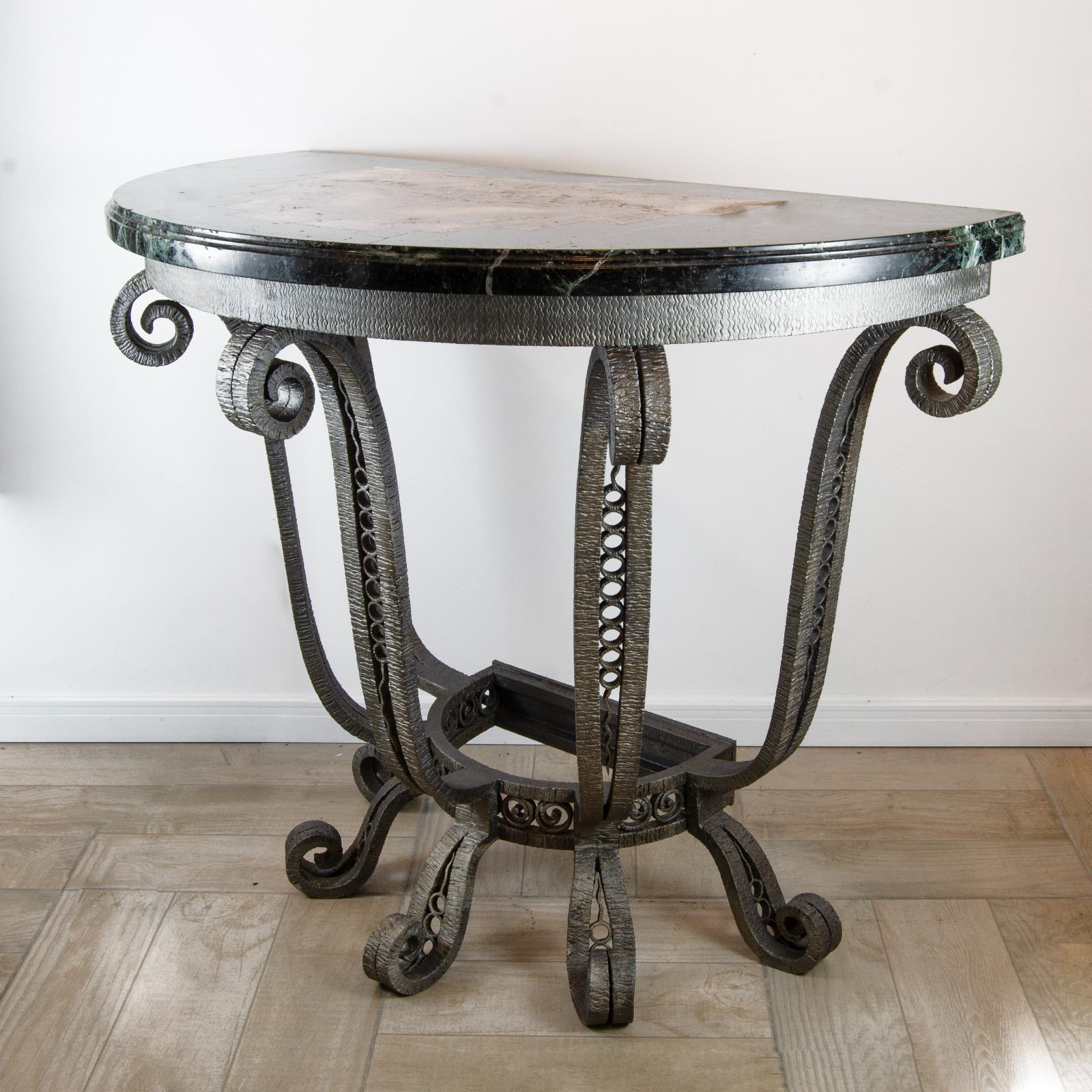 Console Art déco attribuée à Raymond Subes 20ème siècle en vente 4