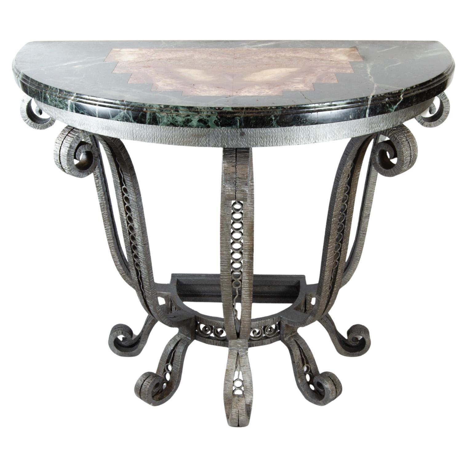 Art Deco console attributed to Raymond Subes 20th Century For Sale