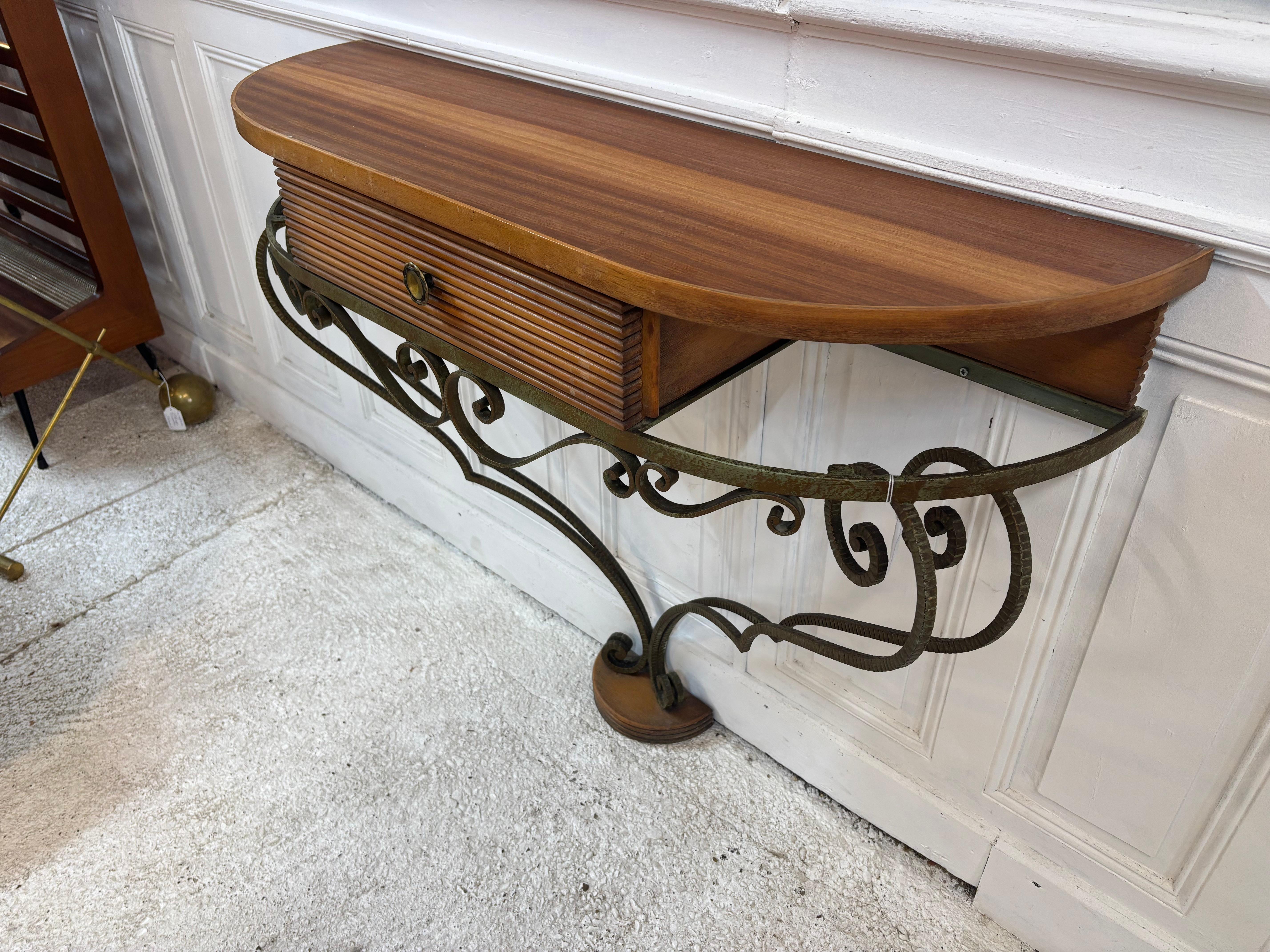 Art Deco Console , France 1940’s In Good Condition For Sale In PÉZENAS, FR