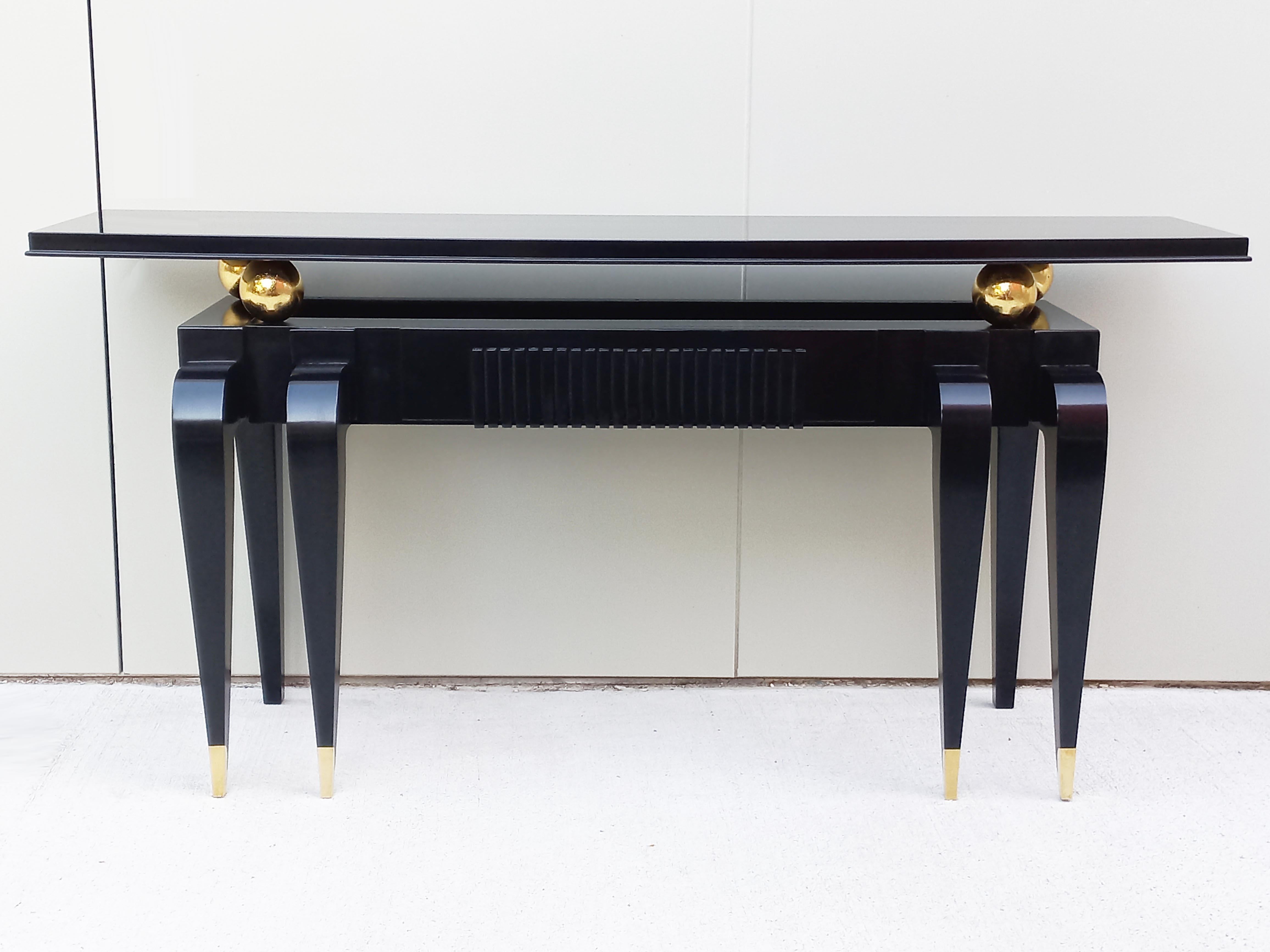 Art Déco Console in Black For Sale 5
