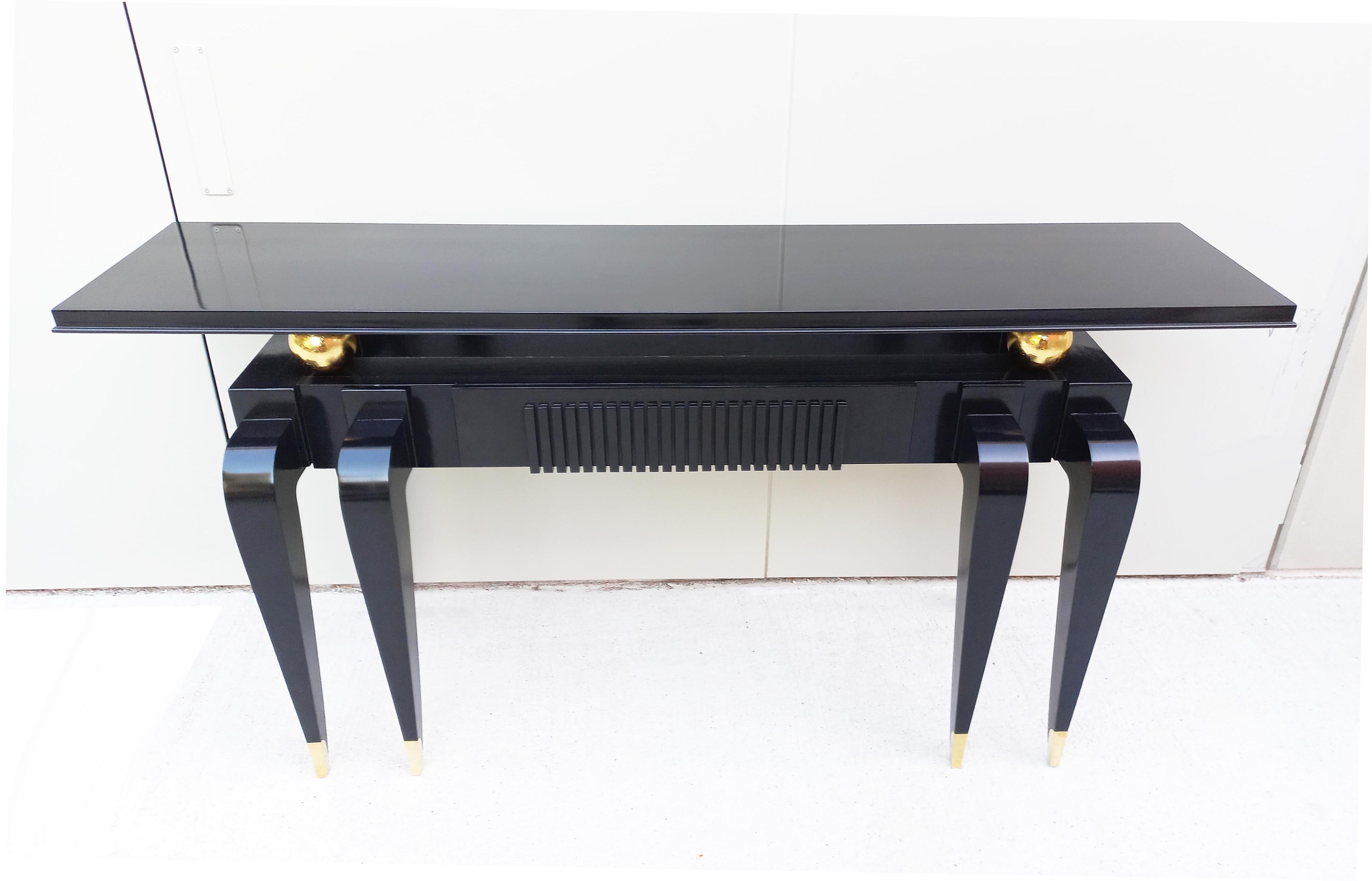 Art Déco Console in Black For Sale 6