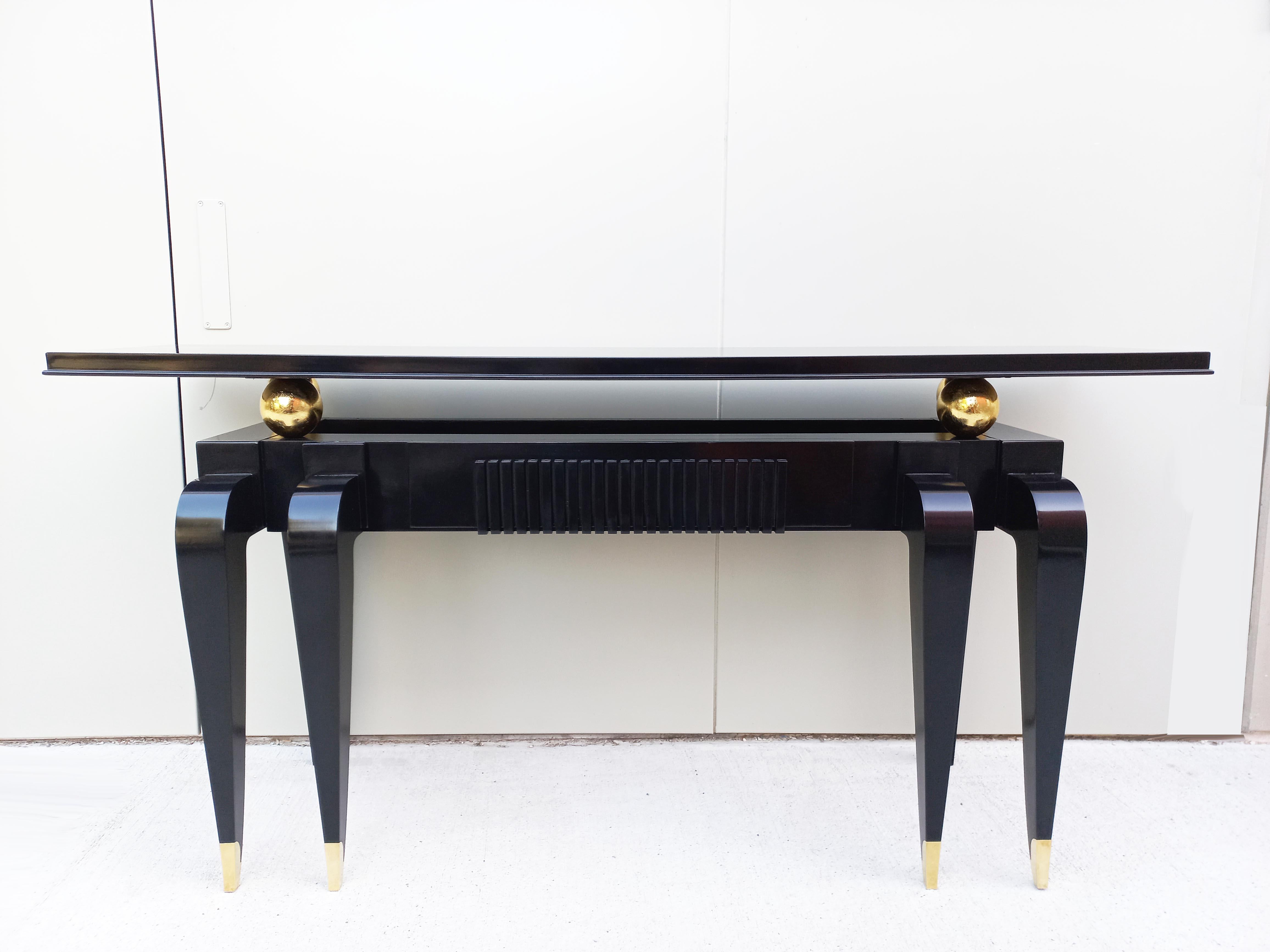 Art Déco Console in Black For Sale 7