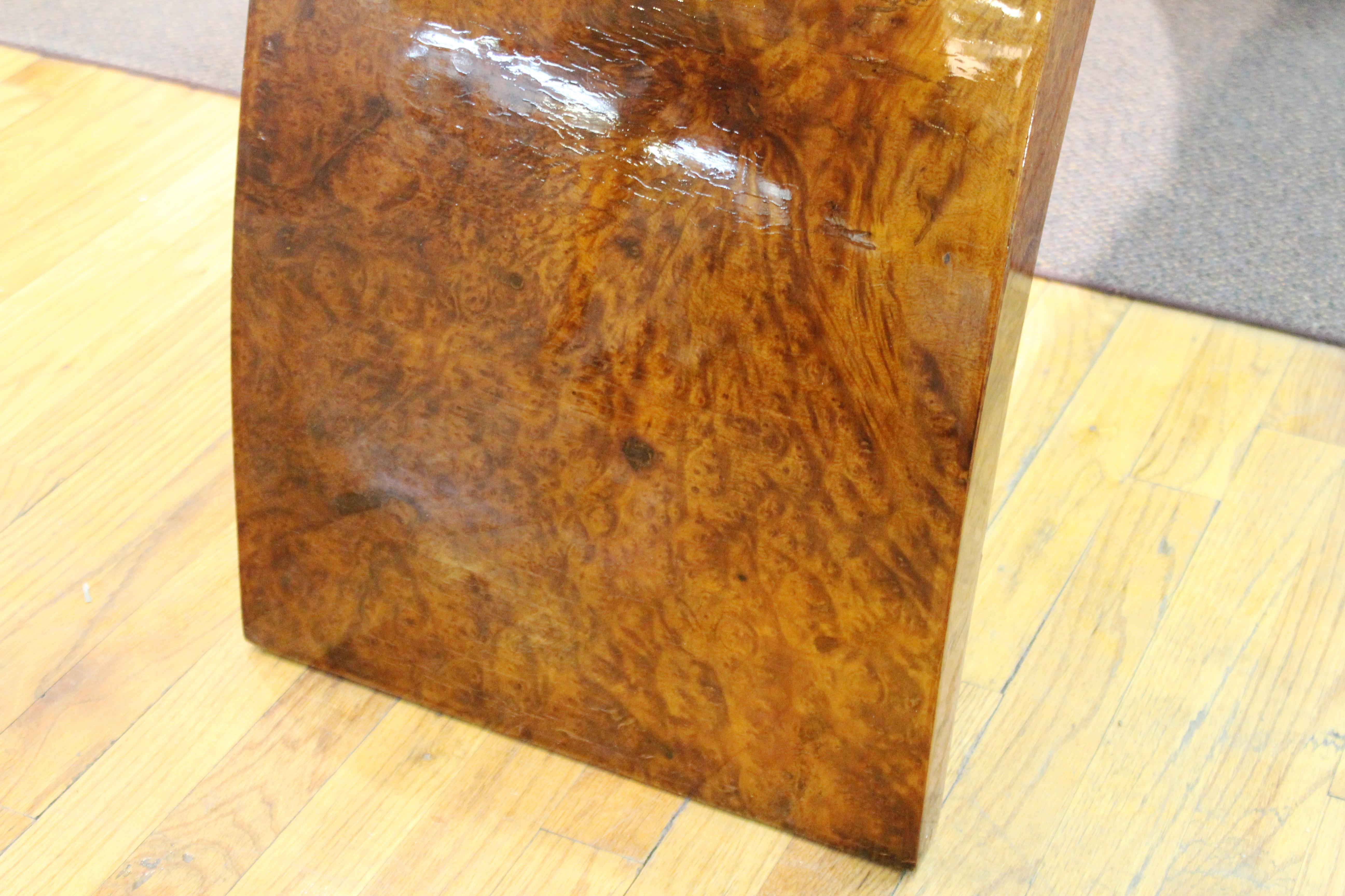 Art Deco Style Console in Burl Wood Veneer 12
