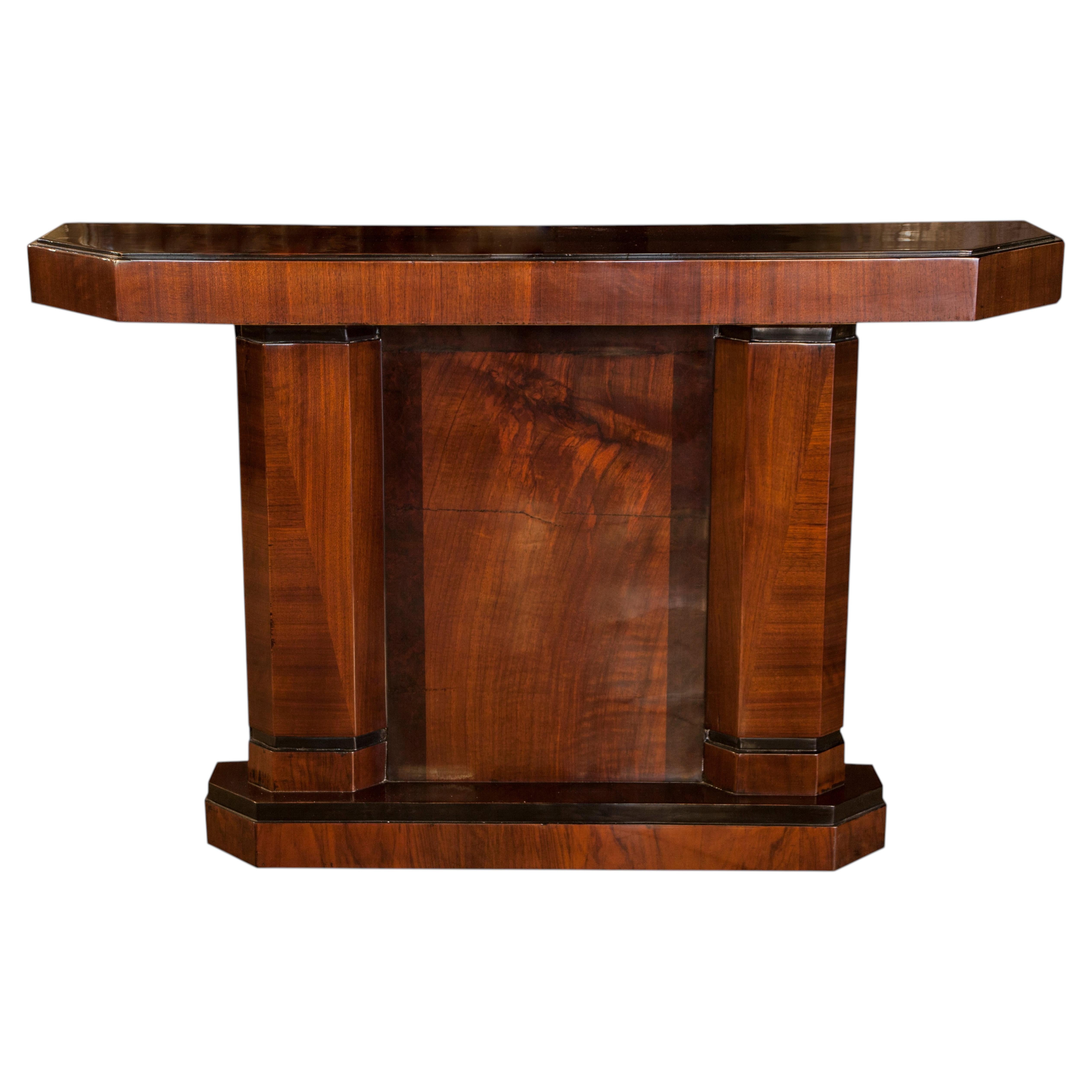 Art Deco Console in Wood, France, 1920 For Sale