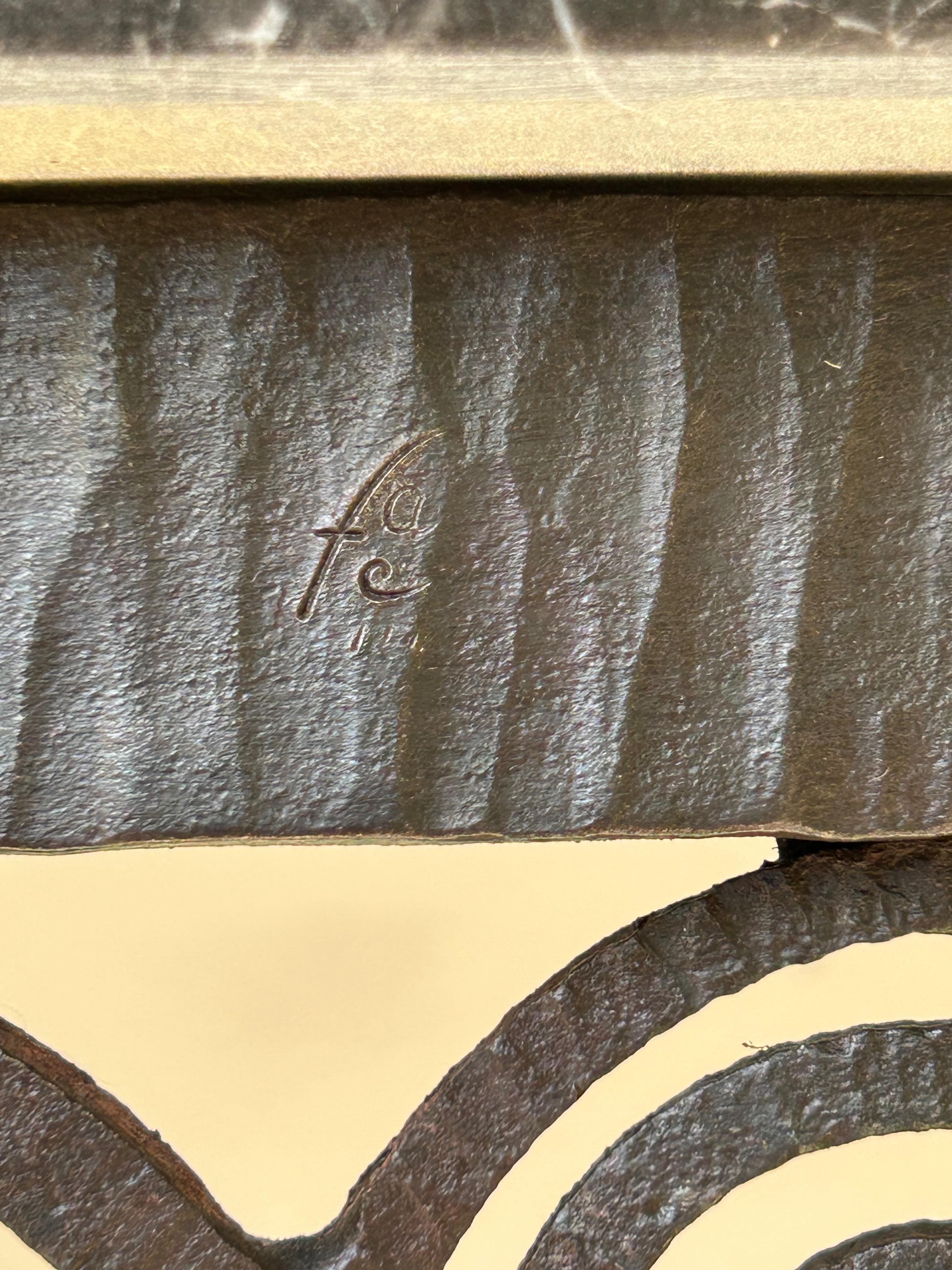 Art Deco Konsole gestempelt Fag (Schmiedeeisen) im Angebot