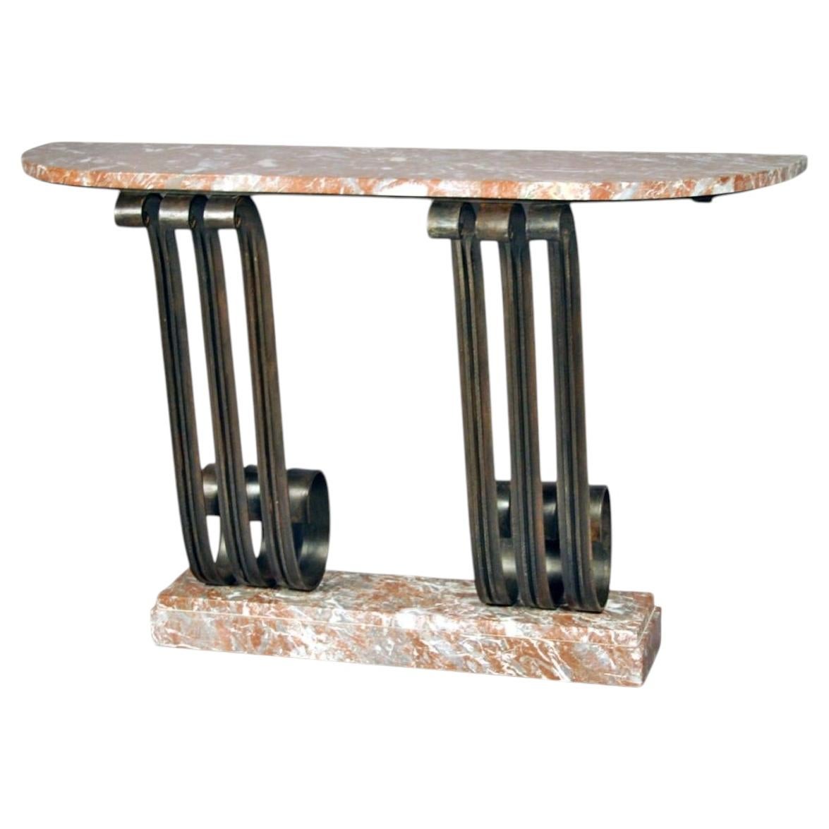 Tavolo consolle Art Deco di Raymond Subes