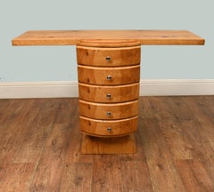 Art Deco Console Table Chest Blonde Maple Roaring Twenties