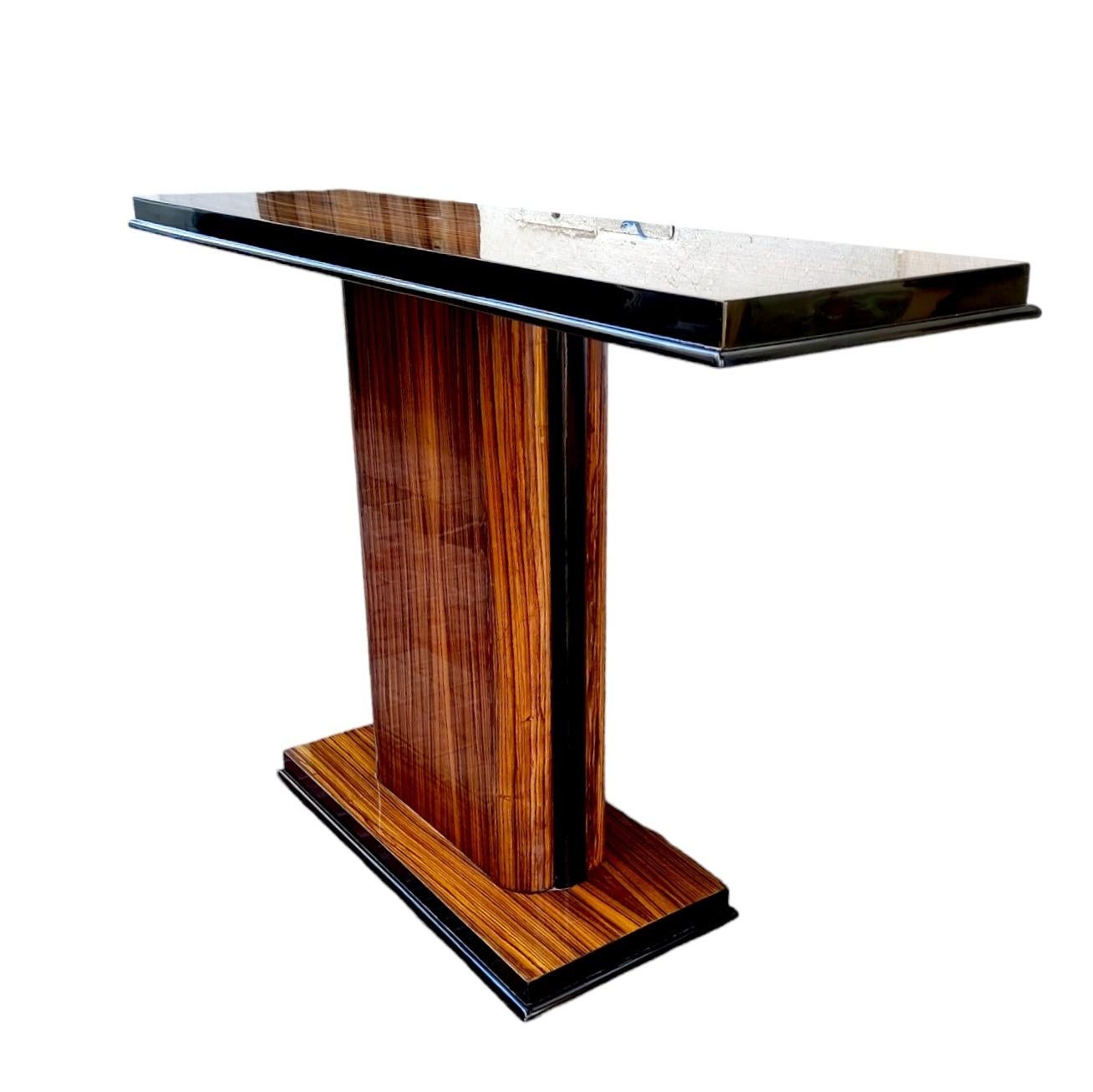 Wood Art Deco Console Table  For Sale
