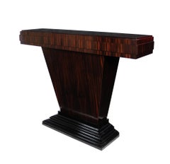 Art Deco Console Table in Macassar Ebony by Thomas London