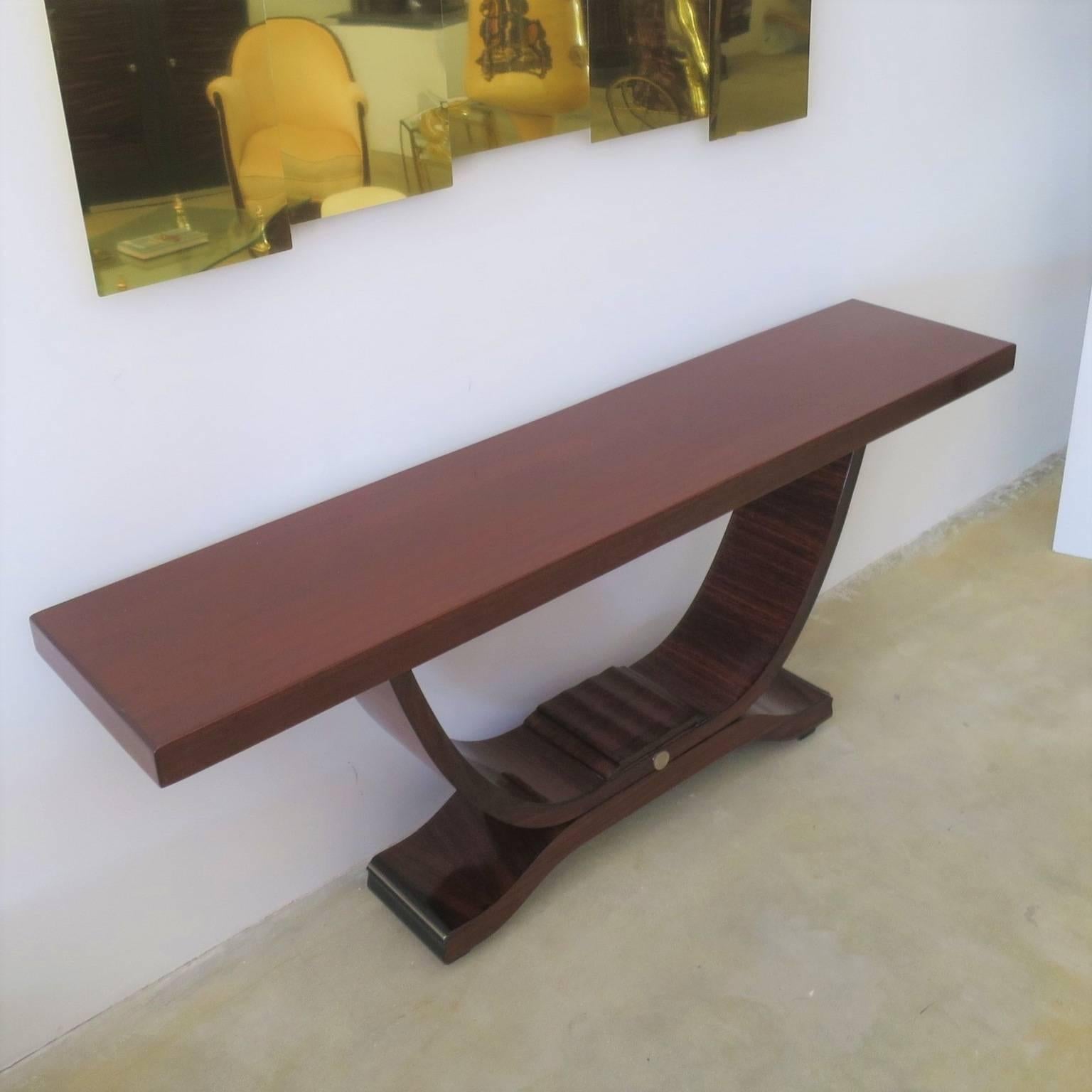 Art Deco Console Table in Mahogany 1