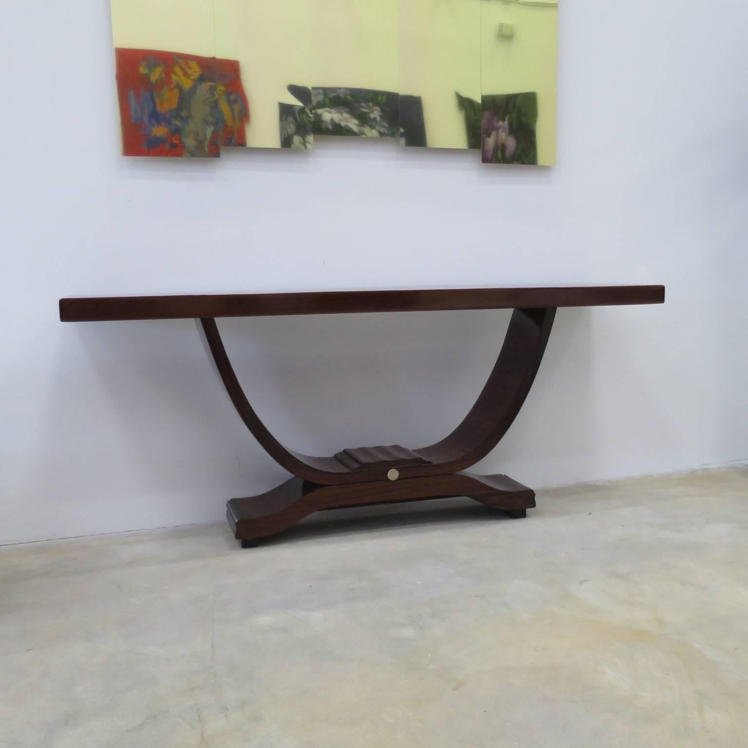Art Deco Console Table in Mahogany 2