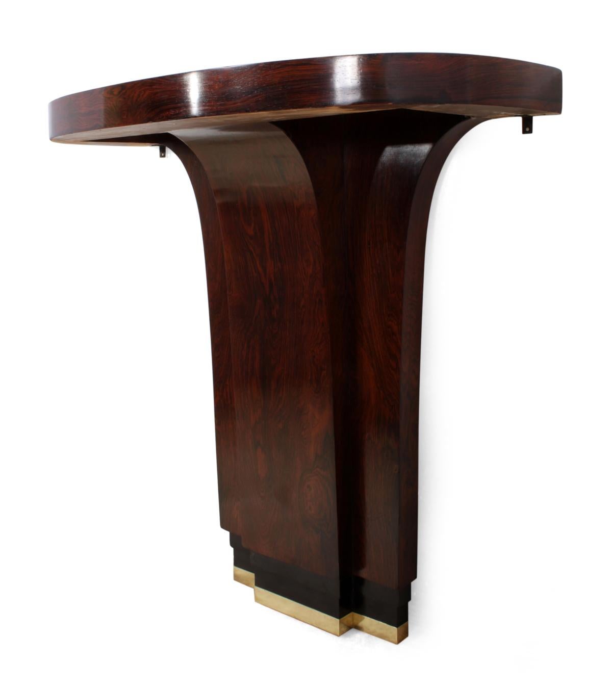 Mid-20th Century Art Deco Console Table in Rosewood