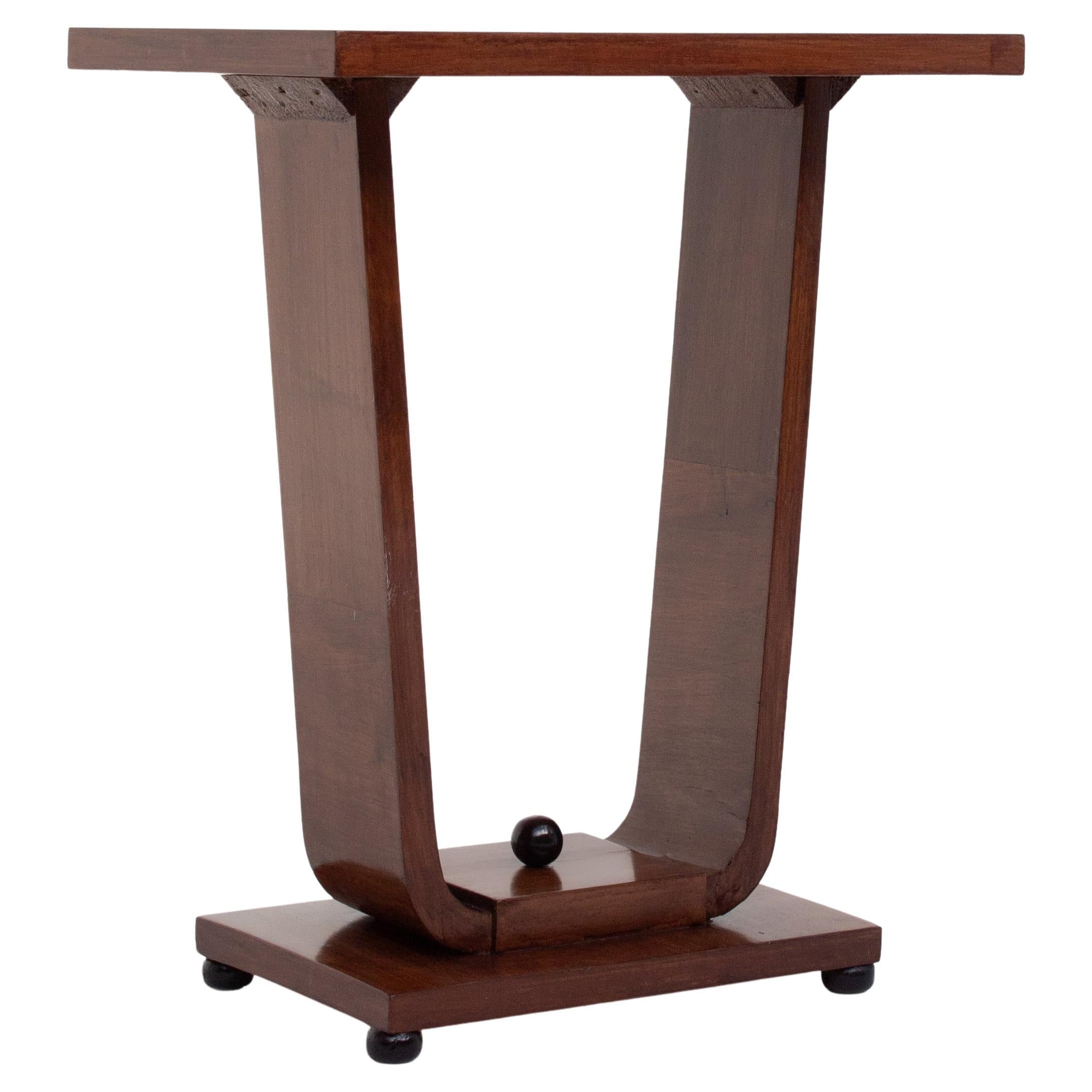 Art Deco Console Table in Walnut For Sale