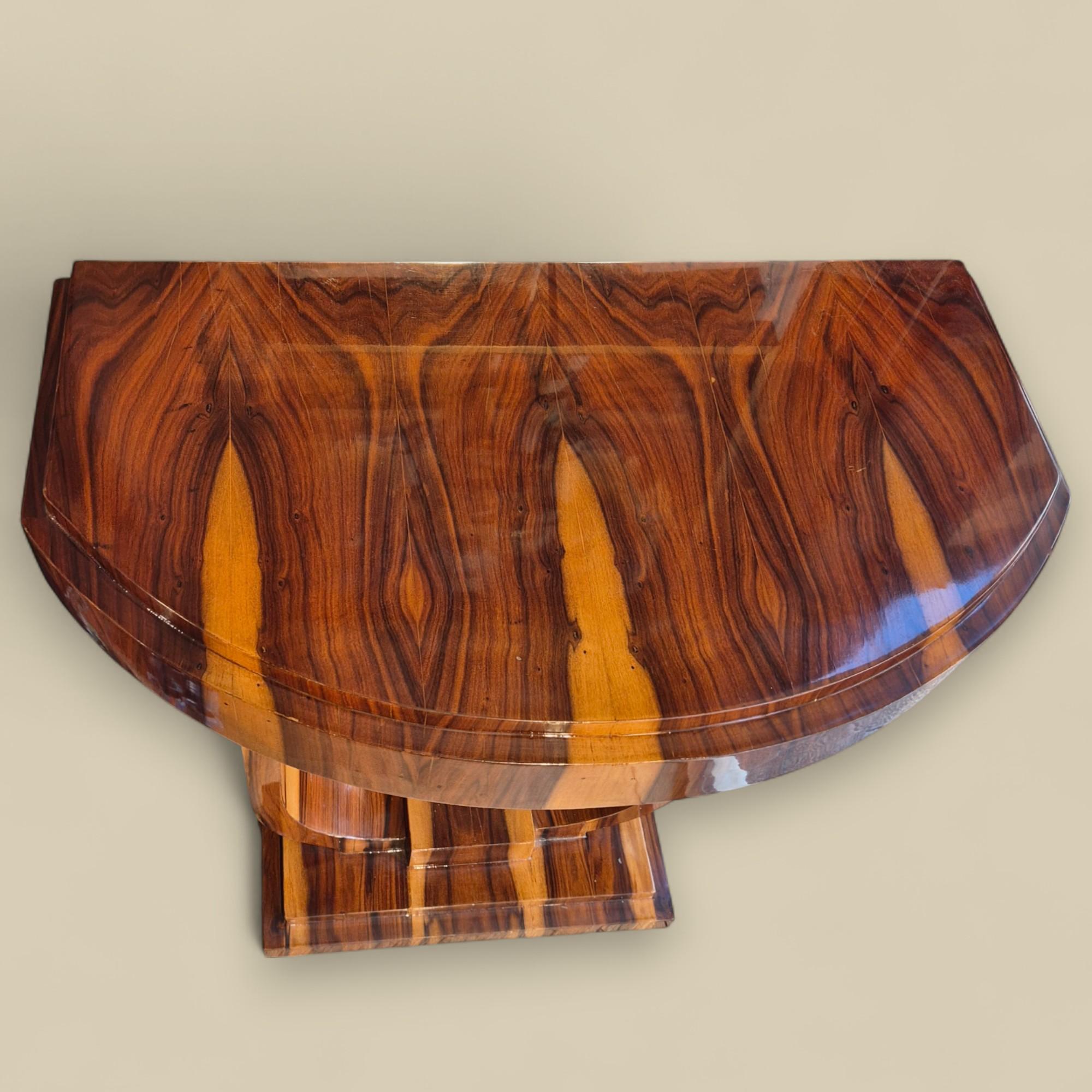 Art Deco Console Table in wood, France, 20th Century For Sale 1