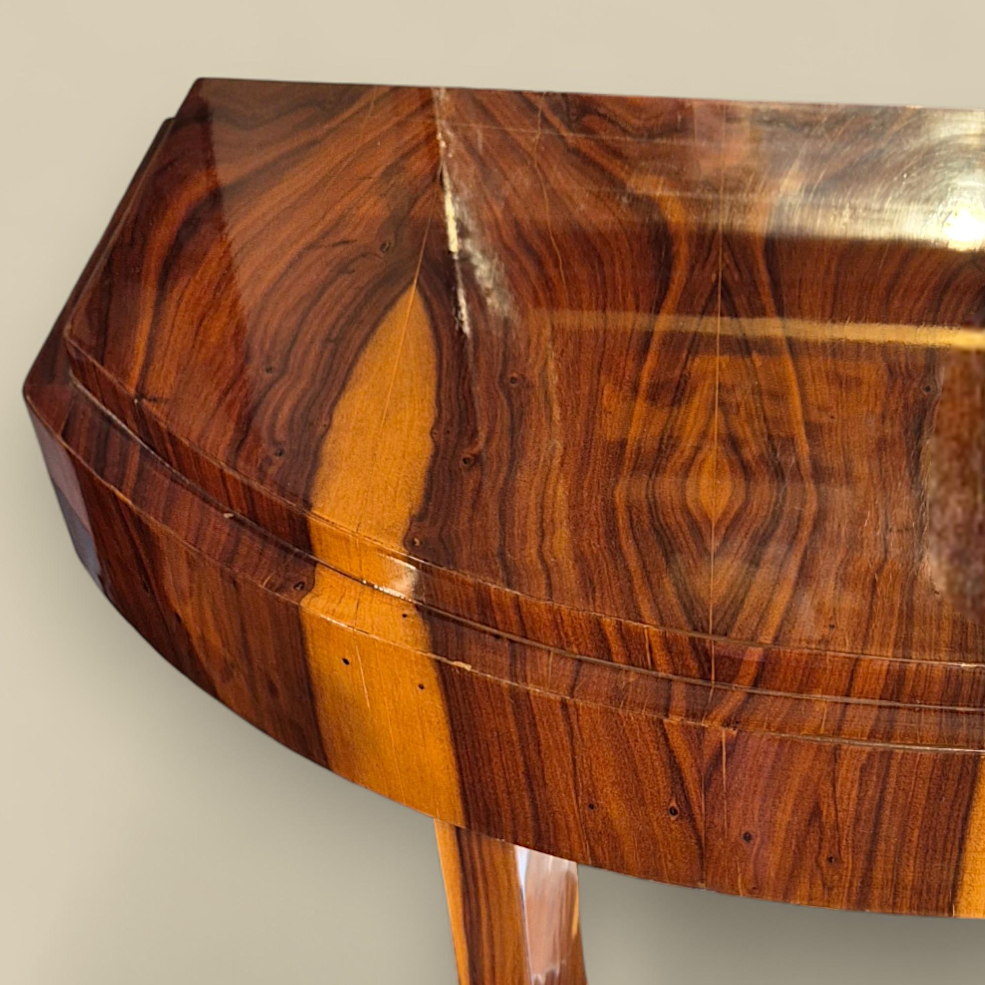 Art Deco Console Table in wood, France, 20th Century For Sale 2