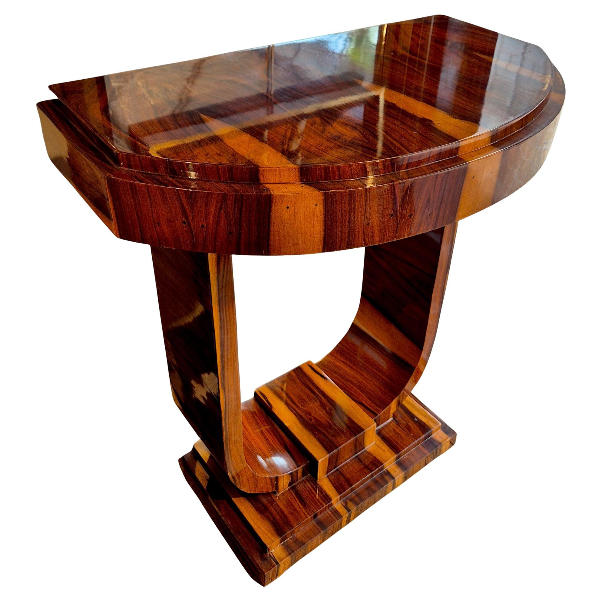 Art Deco Console Table in wood, France, 20th Century For Sale