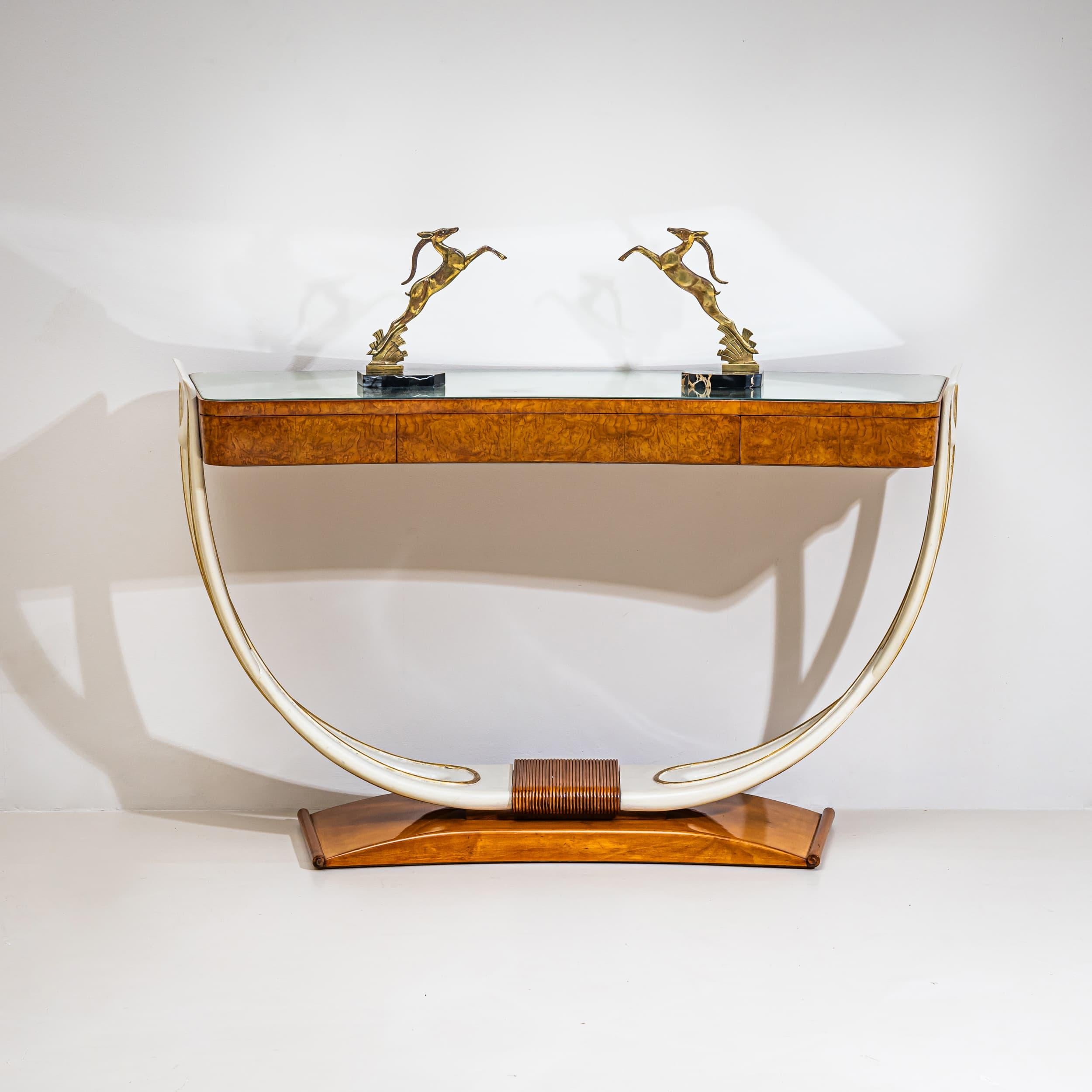 Art Deco Console Table, Italy In Good Condition For Sale In New York, NY
