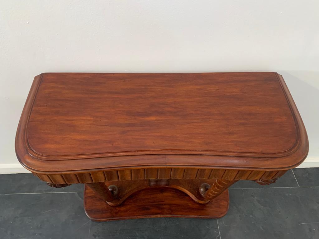 Console Art Dèco avec pilastres en forme de conucopia, années 1930, lot de 2 en vente 10