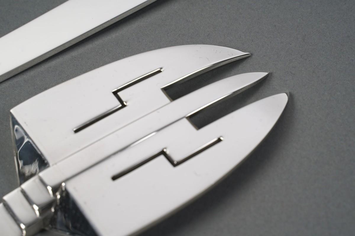 Art deco construtivist fish service cutlery circa 1930 In Good Condition In SAINT-OUEN-SUR-SEINE, FR