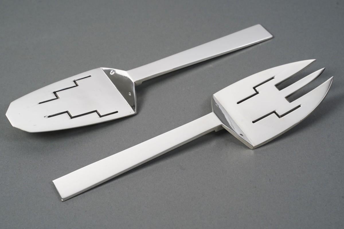 Art deco construtivist fish service cutlery circa 1930 1