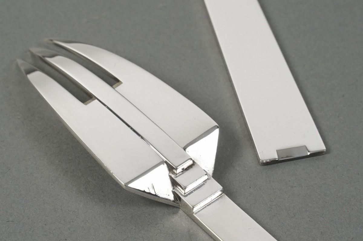 Art deco construtivist-shaped service cutlery circa 1930 5