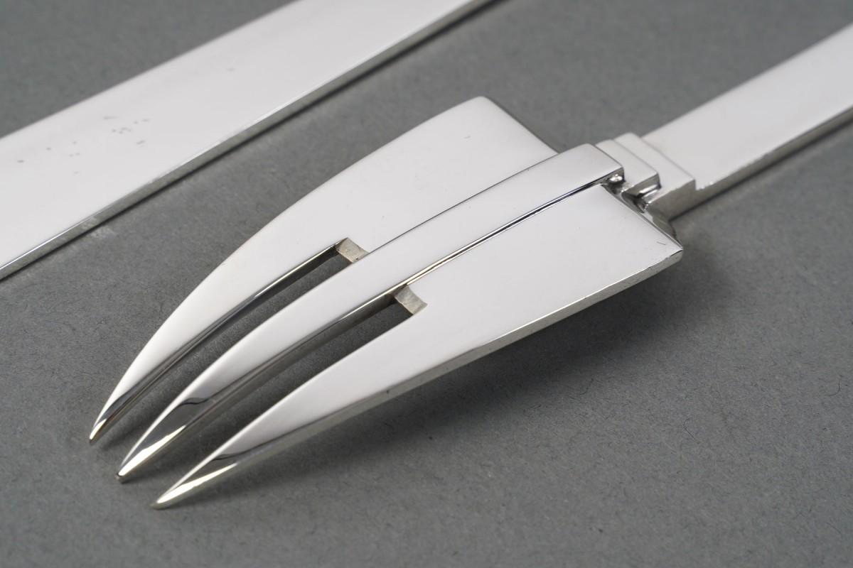Art deco construtivist-shaped service cutlery circa 1930 1